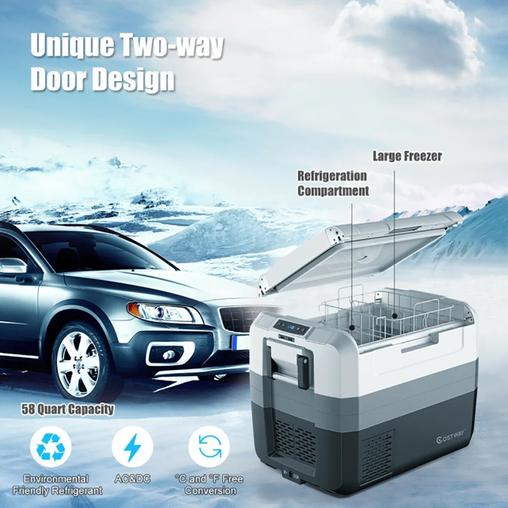 Kepooman Portable Cooler,Camping Cooler,58 Quart Portable Electric Camping Car Cooler - Image 4