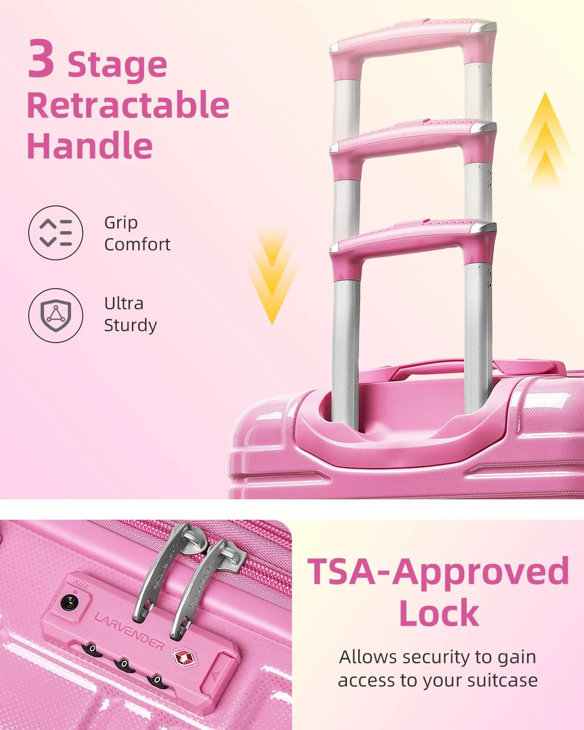 6-piece luggage set, expandable hardshell suitcase set with spinner wheels, lightweight rolling luggage set