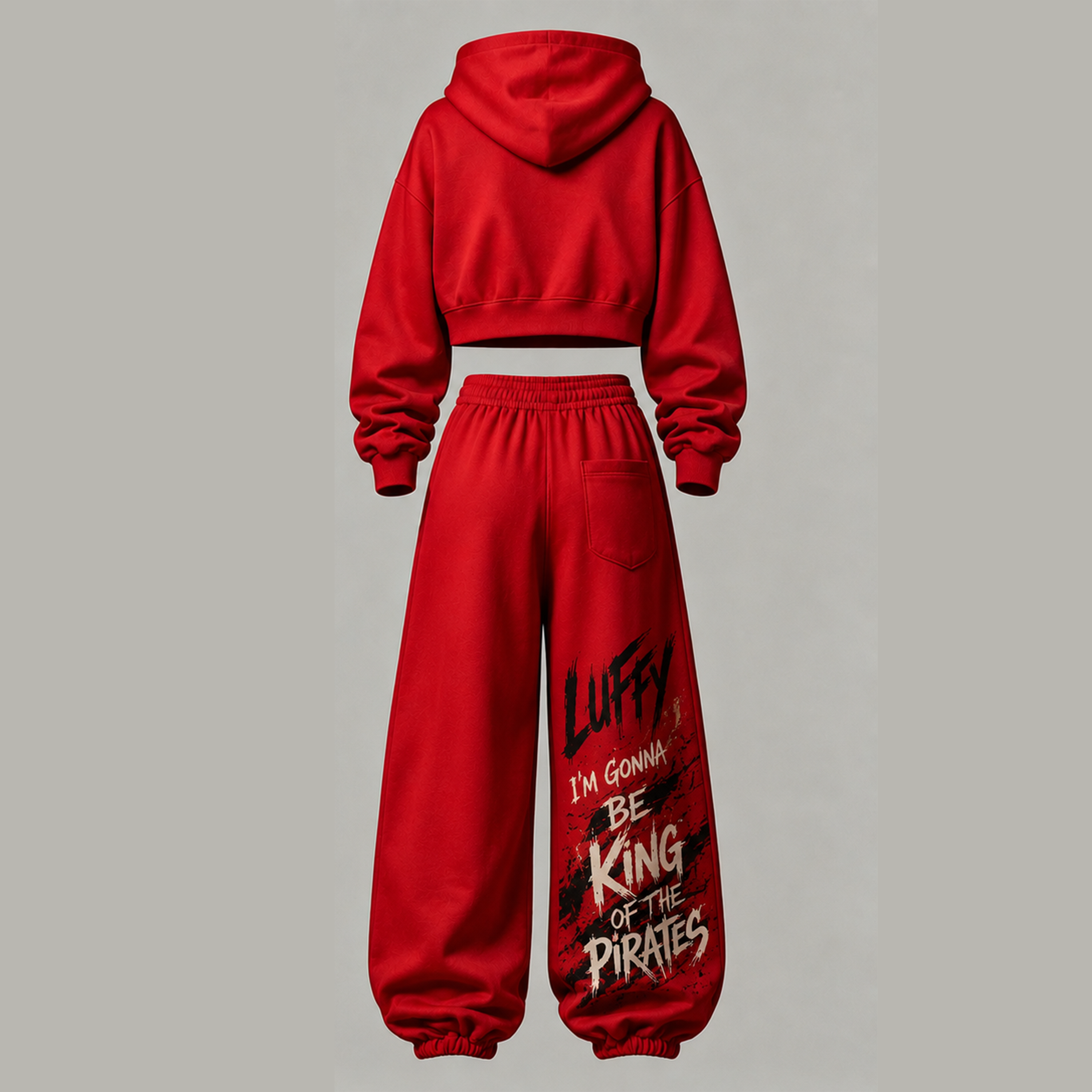 One Piece Cropped Long Sleeve Hoodie & High Waist Jogger Pants Two Piece TeeThreads Sustain the Scene with Custom Apparel