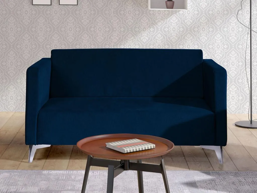 Sofá Decocasaes K101 Azul 136x82x74cm Tapiz Patas - Plástico zybn54824