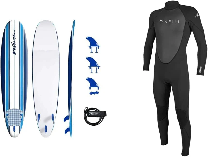 8ft Soft Top Foam Surfboard, EPS Core, 3 Stringers, Wax-Free Longboard, 200lb Capacity - Image 14 8ft Soft Top Foam Surfboard, EPS Core, 3 Stringers, Wax-Free Longboard, 200lb Capacity - Image 14