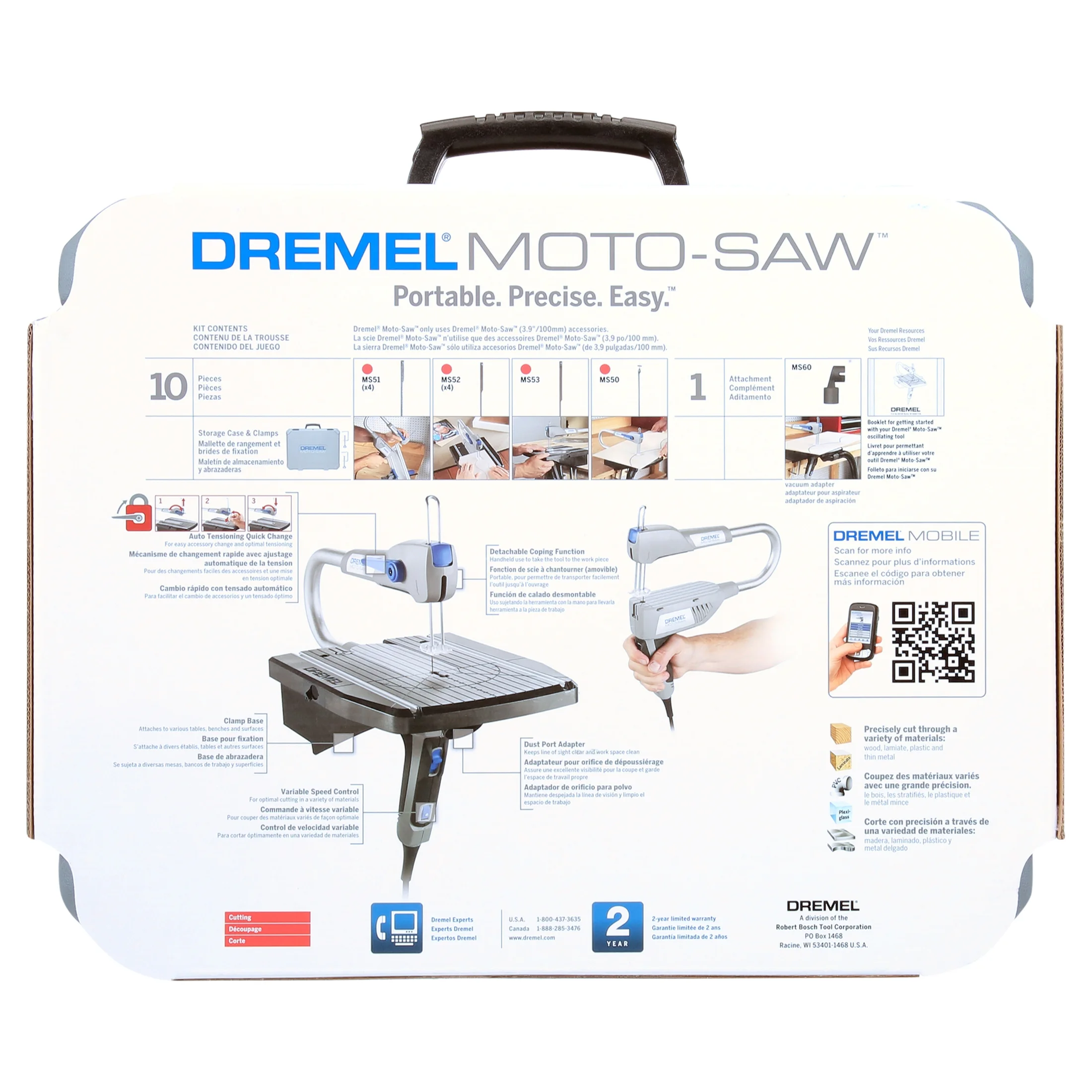 Dremel MS20-01 Moto-Saw 0.6 Amp Corded Scroll Saw for Plastic, Laminates, and Metal - Image 10