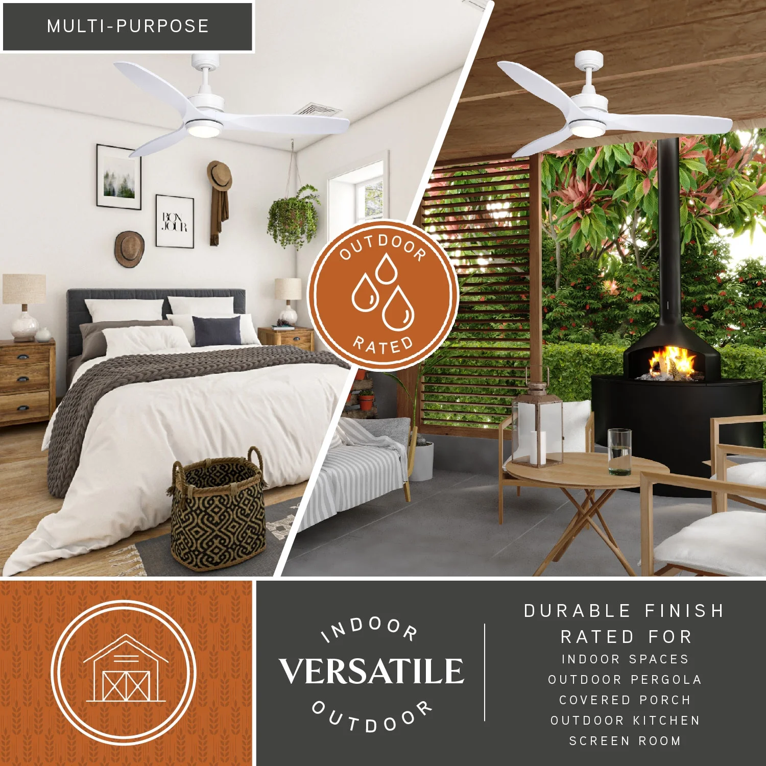 Vaxcel Curtiss Satin Brass Mid-Century Modern MCM Wood Propeller Ceiling Fan with LED Light Kit and Remote - Image 30