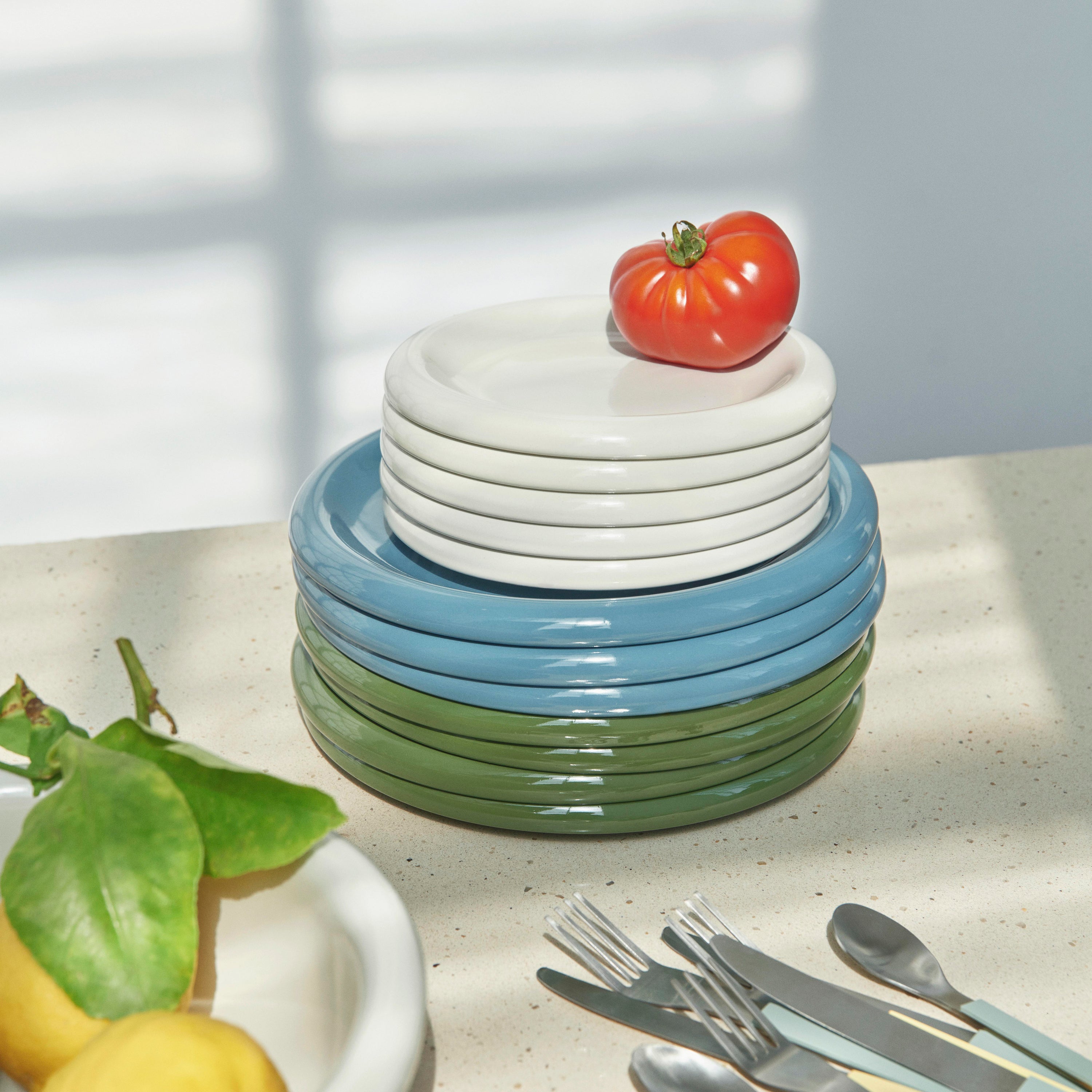 HAY Barro Dinerborden Ø 24 cm - Set van 2 - Groen