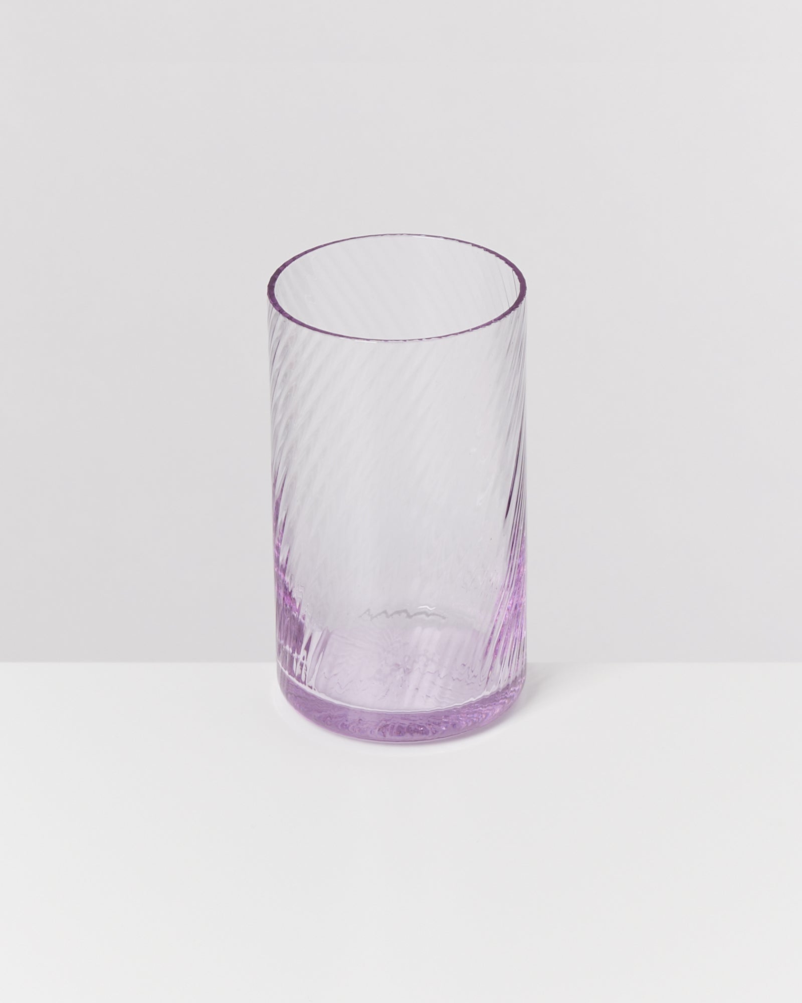 Leiria Glas klein riffled lila 6er-Set