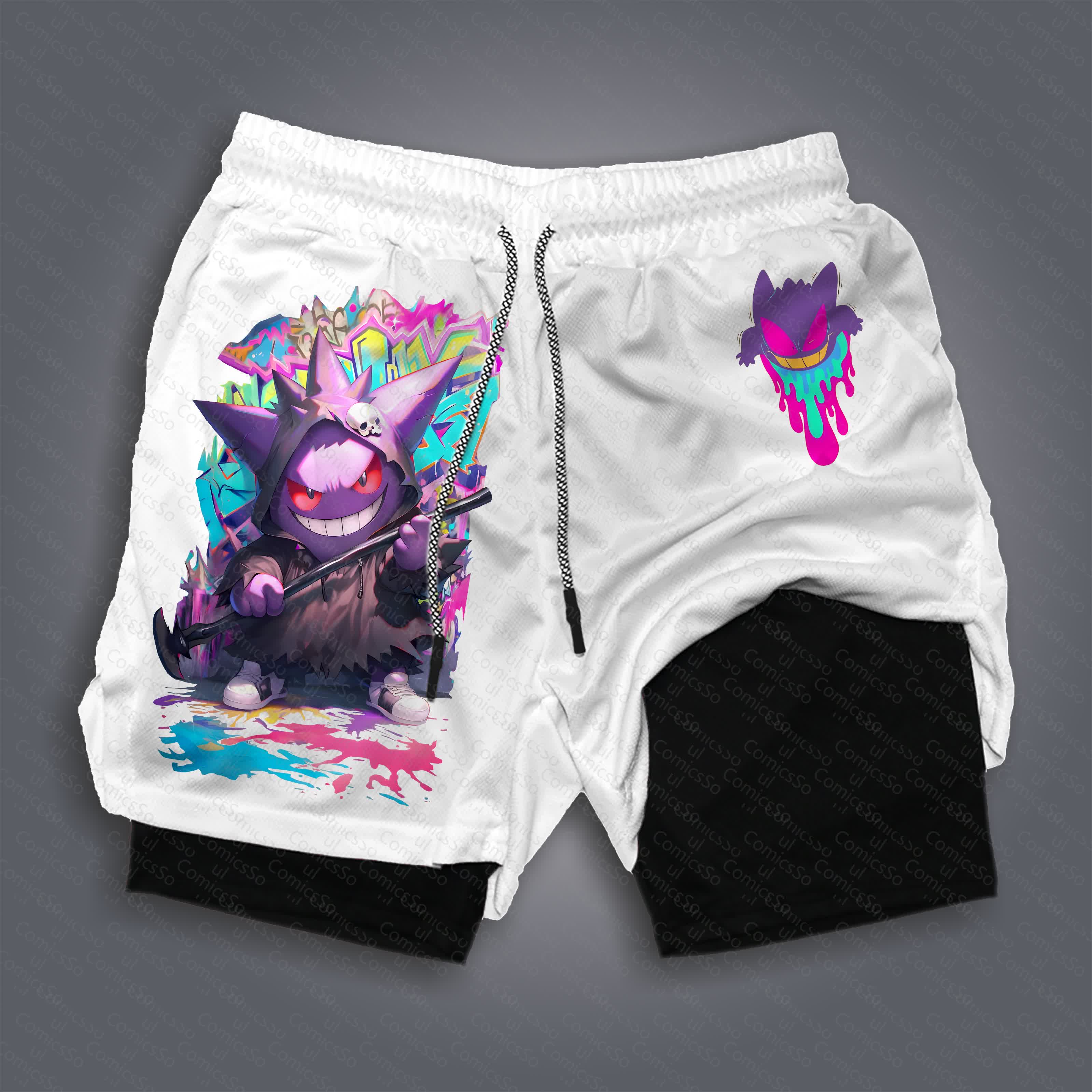 Unisex  “Comicssoul” Casual Anime Streetwear Gym Shorts