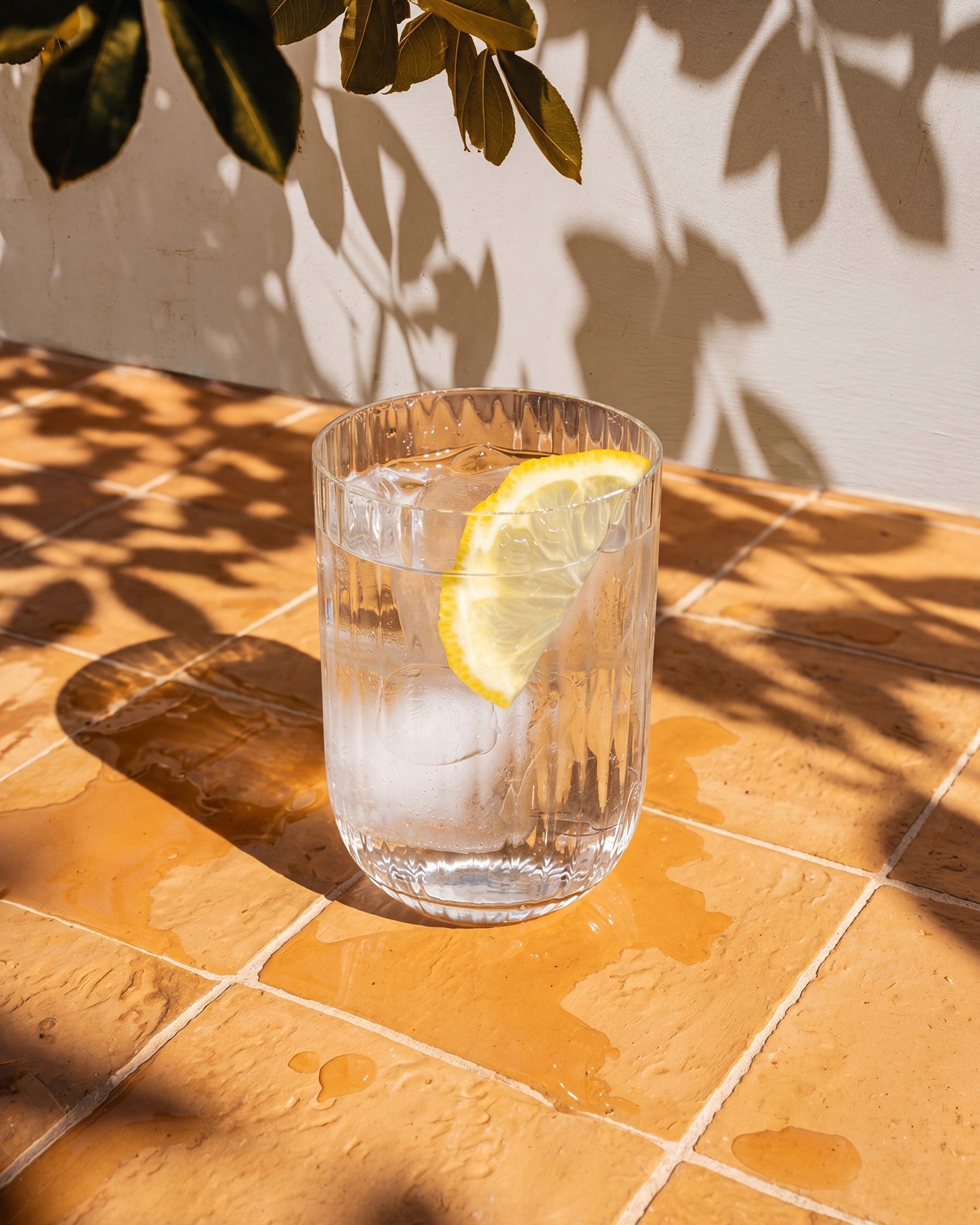 Joia Glas klein riffled transparent