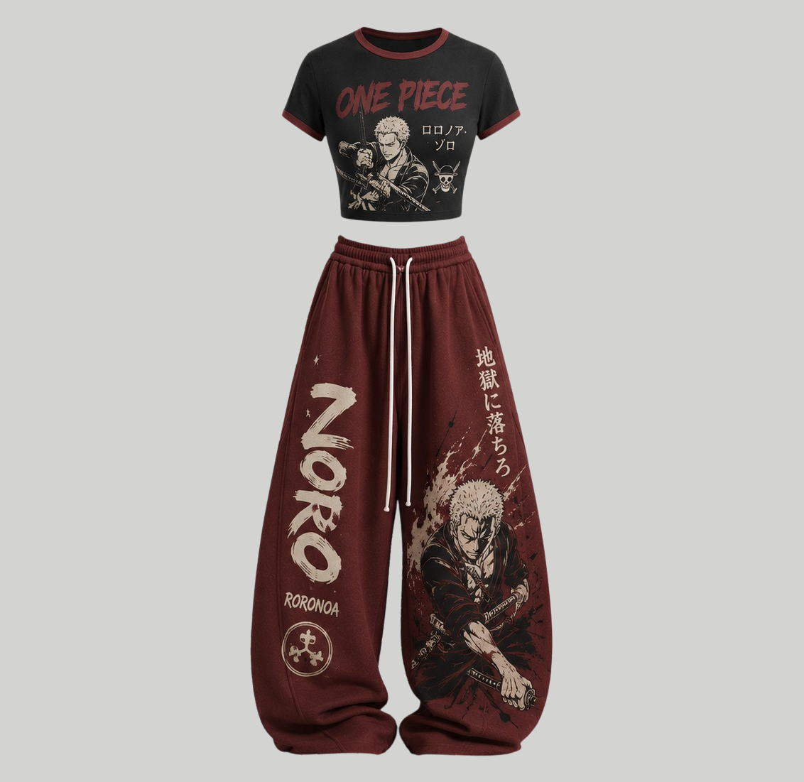 One Piece Top & Elasticated Trousers Two-Piece Set