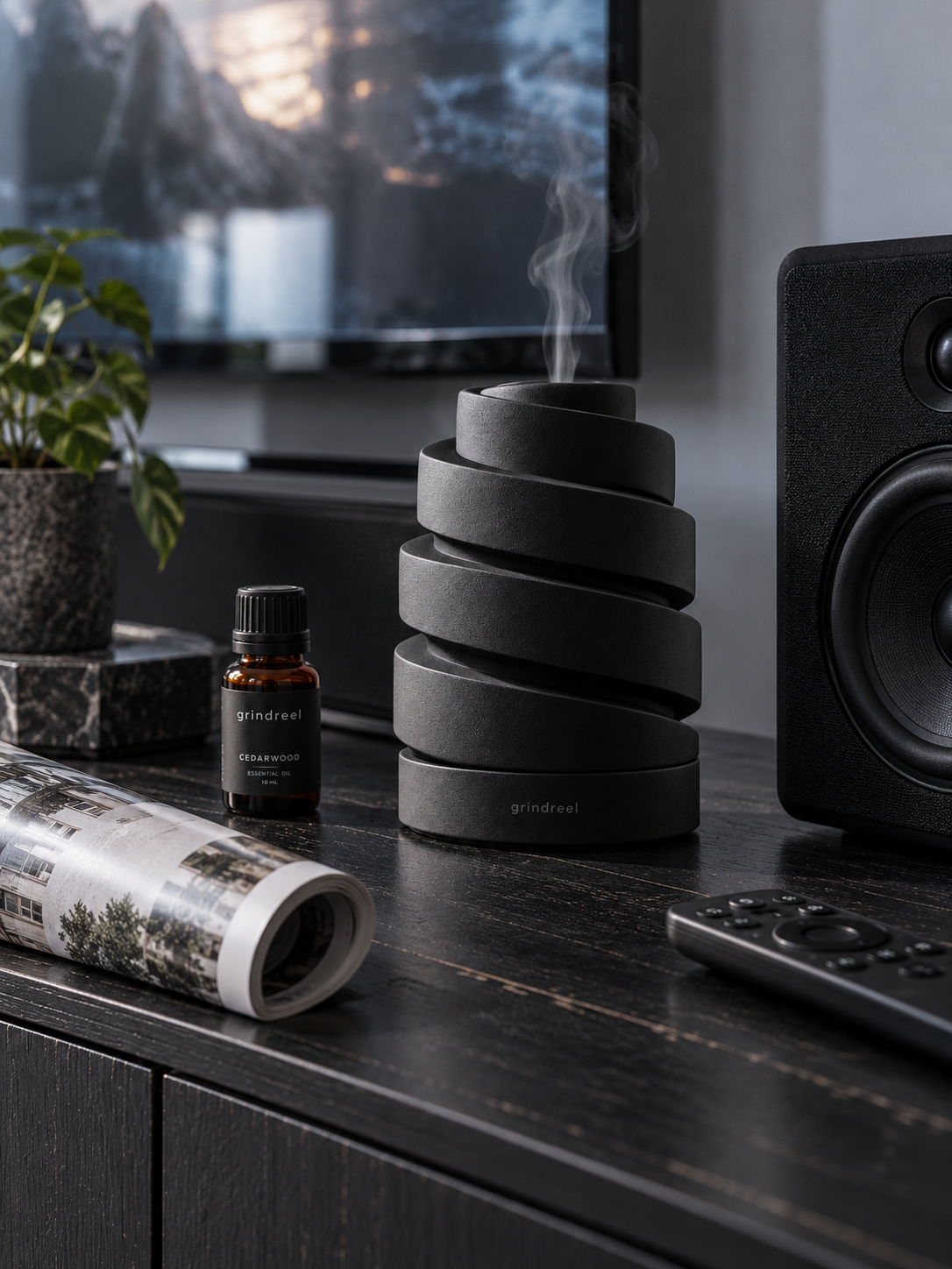 Grindreel Matte Black Spiral Diffuser