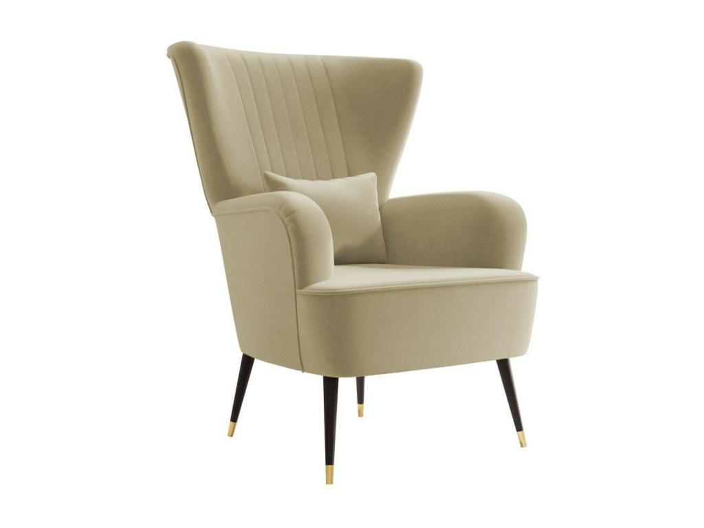 Sillón Confortzx 111 - De color marrón claro - 103x82x85cm - Tapiz - Patas Metal