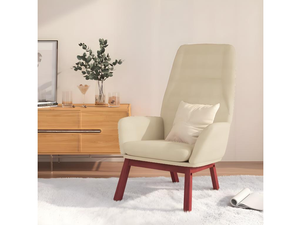 Sillón de Confortzx de tela color crema
