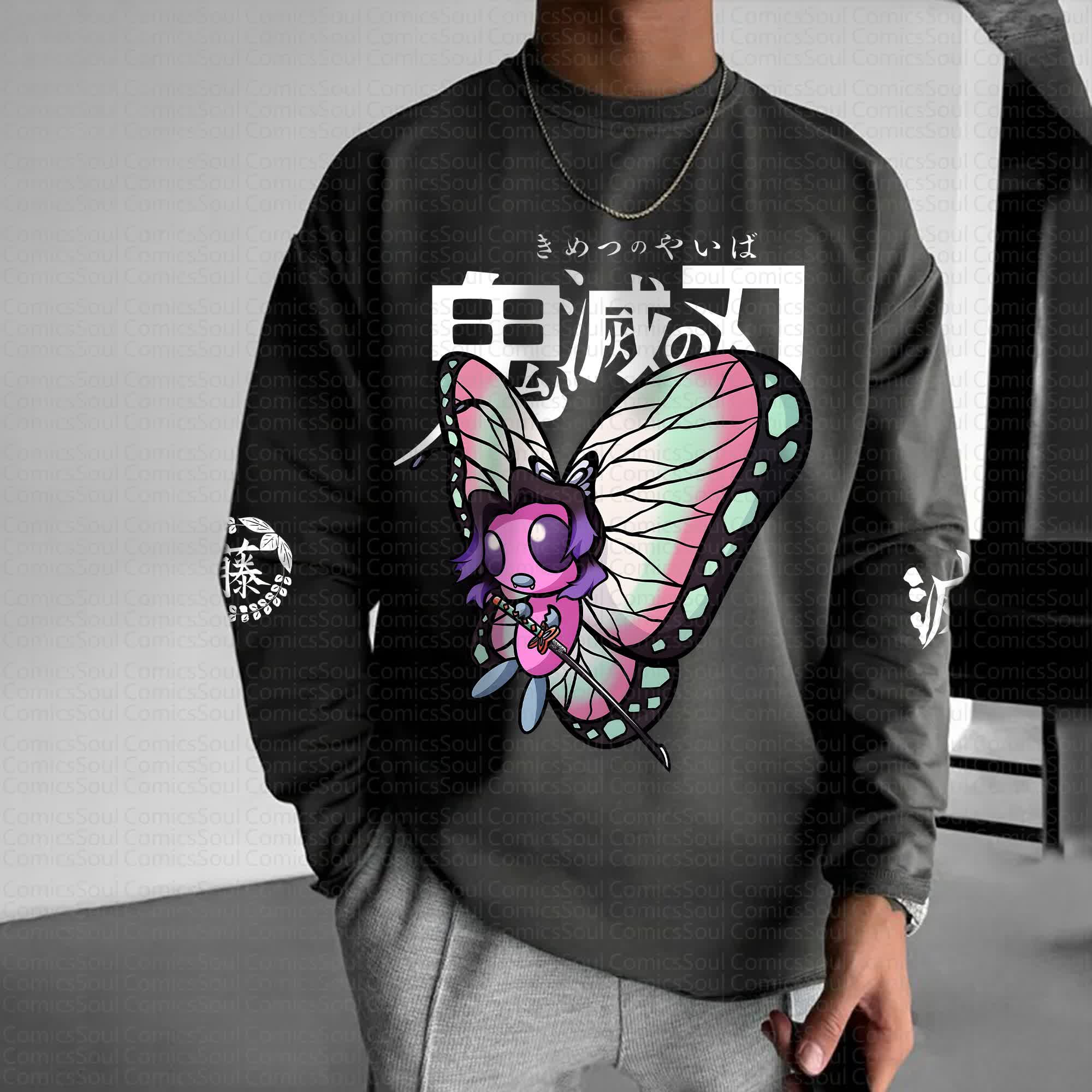 Unisex “Comicssoul X Comicssoul” Anime Graphic Streetwear Vintage Long-Sleeved T-shirt