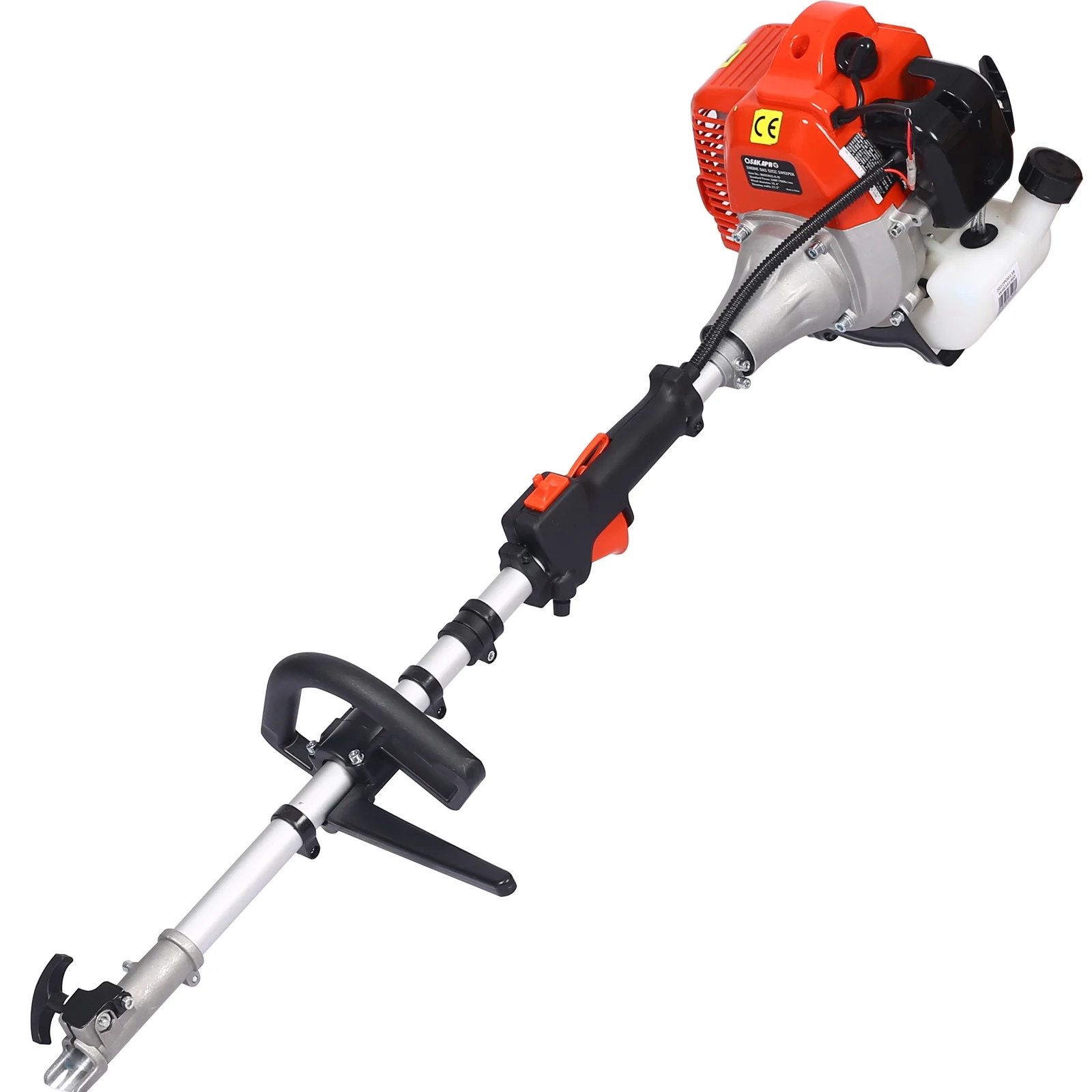 Power Snow Sweeper Brush Machine, 52cc Gasoline Walk-Behind Power Broom for Artificial Lawn Dirt Debris, 24" X 9" Brush, EPA Approved - Image 4