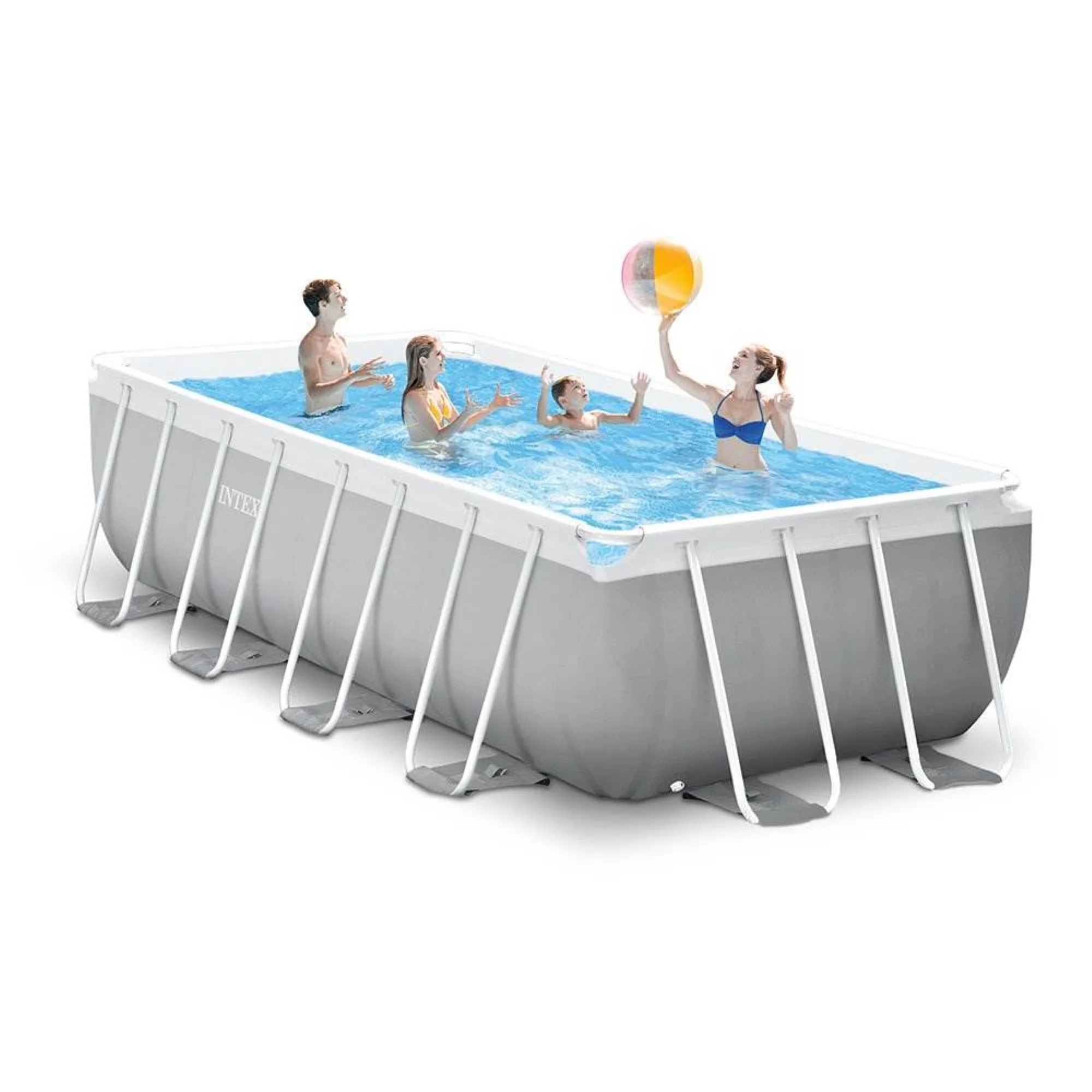 Intex 16' x 42" Frame Rectangular Above Ground Swimming Pool Set w/ Canopy - Image 5