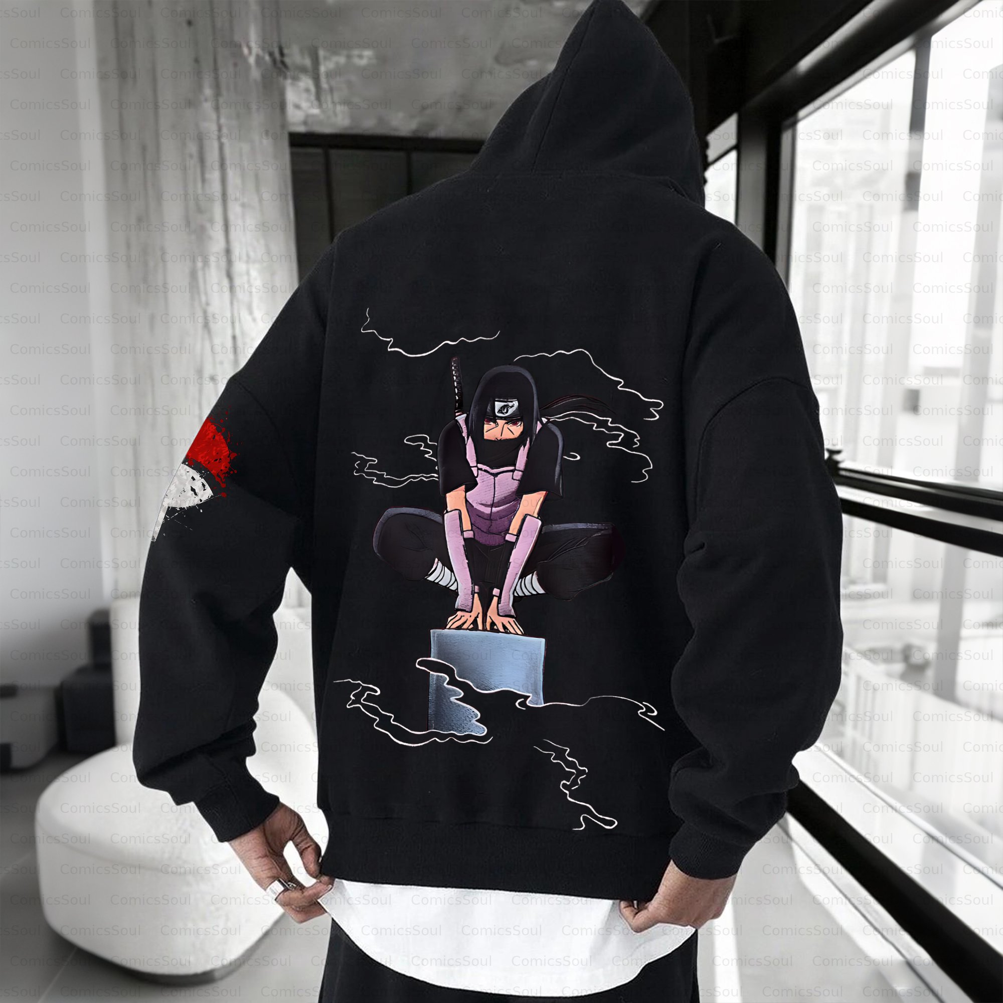 Unisex Anime Inspired Vintage Plush Hoodie