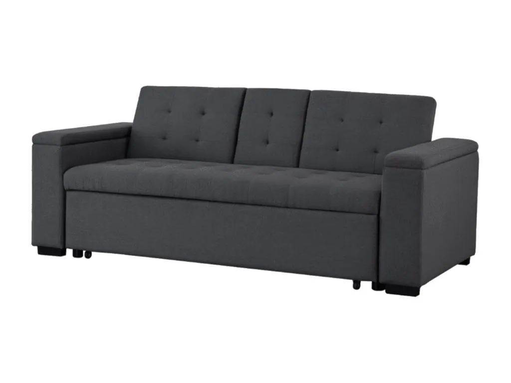 Sofá cama convertible de 4 plazas en gris oscuro Biocasahogar ZW1639749