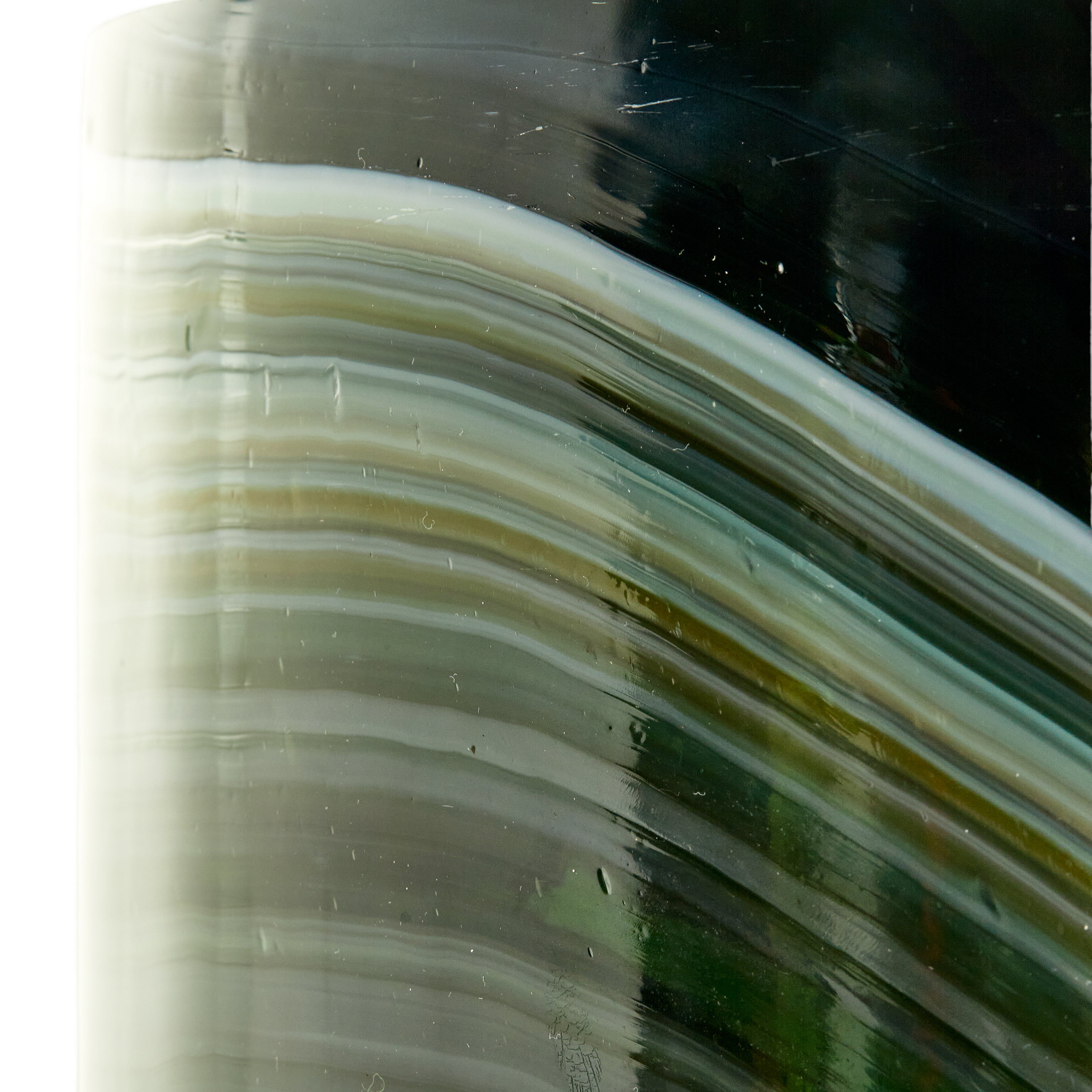 POLSPOTTEN Marbled Vaas Ø 23 cm - Dark Green