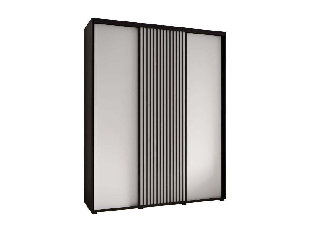 ARMARIO Nestleare 1 DE PUERTAS CORREDERAS 235 - 2/190/60 3 puertas negro/blanco