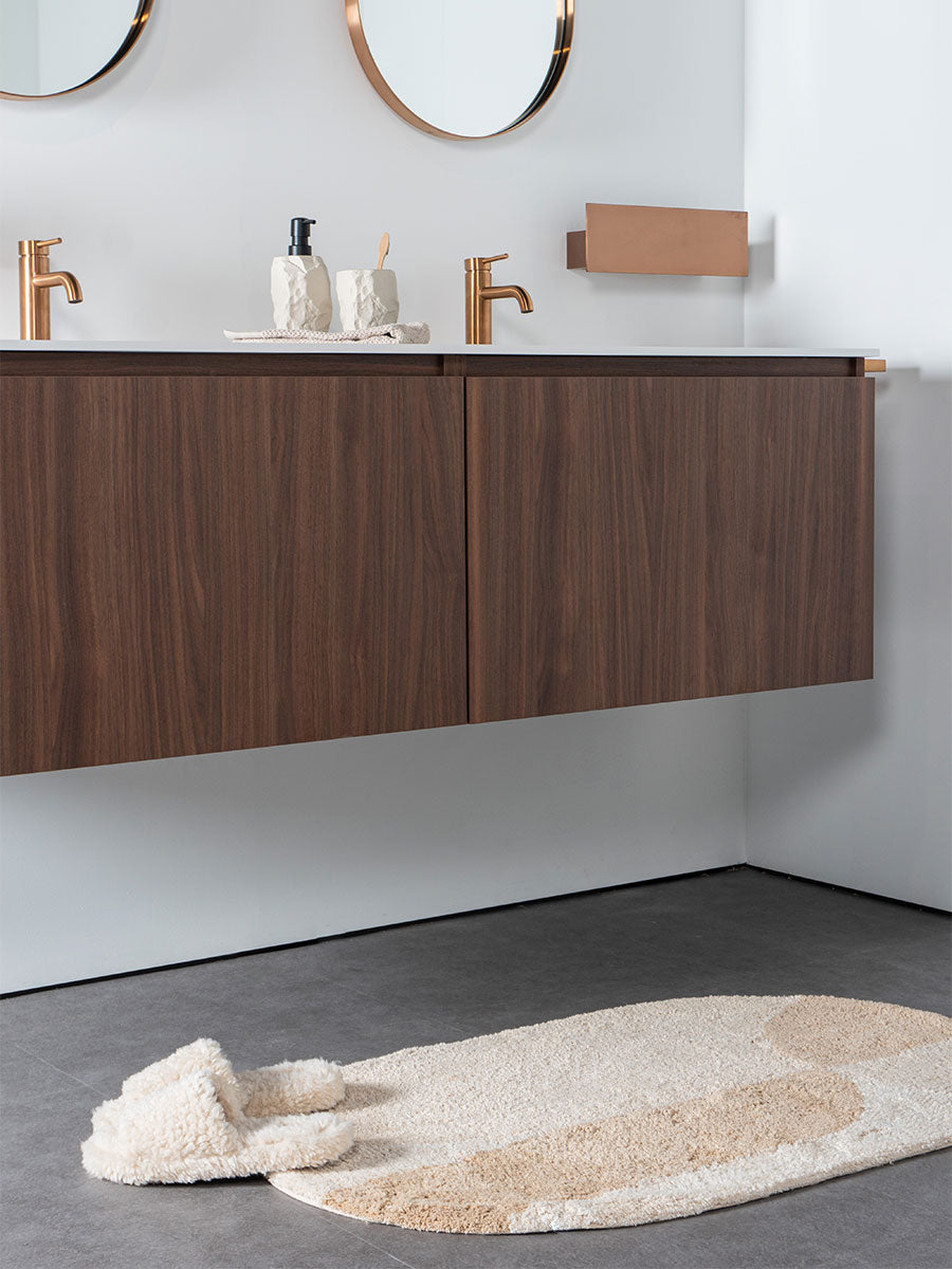 Veer Carpets - Badmat Bowie - Creme Ovaal 60 x 100 cm