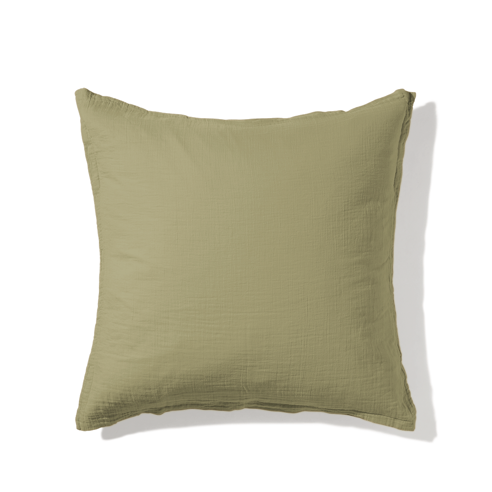 Taie d'oreiller en gaze de coton - Vert Saint Louis