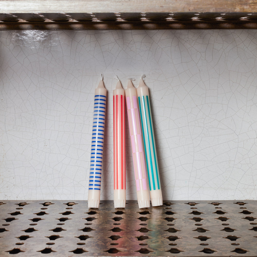Set de 4 bougies Geometry - Clair