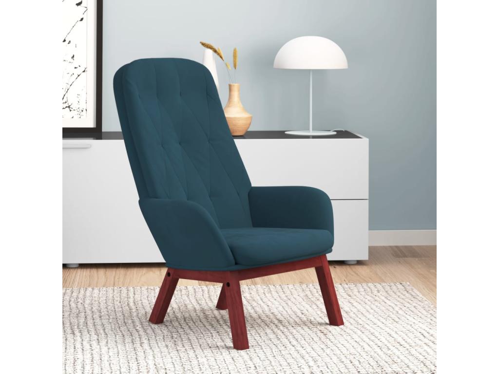 Sillón de Luzssnh de terciopelo azul