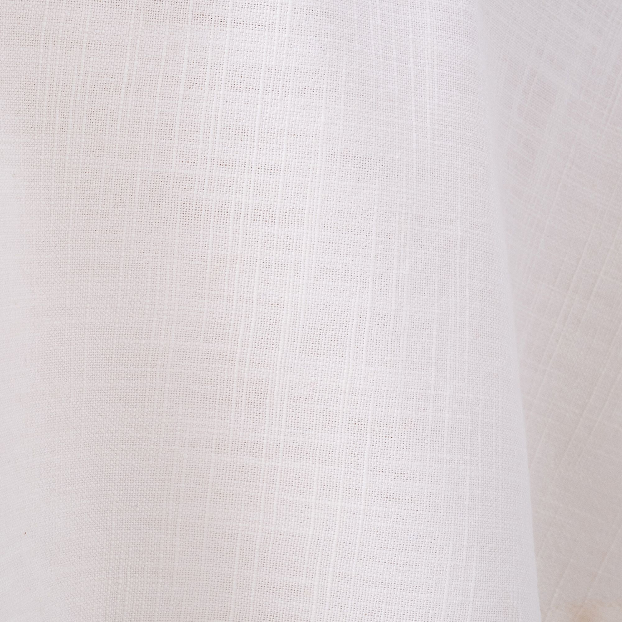 LANIS - Nappe ronde en coton D150cm - blanc écru