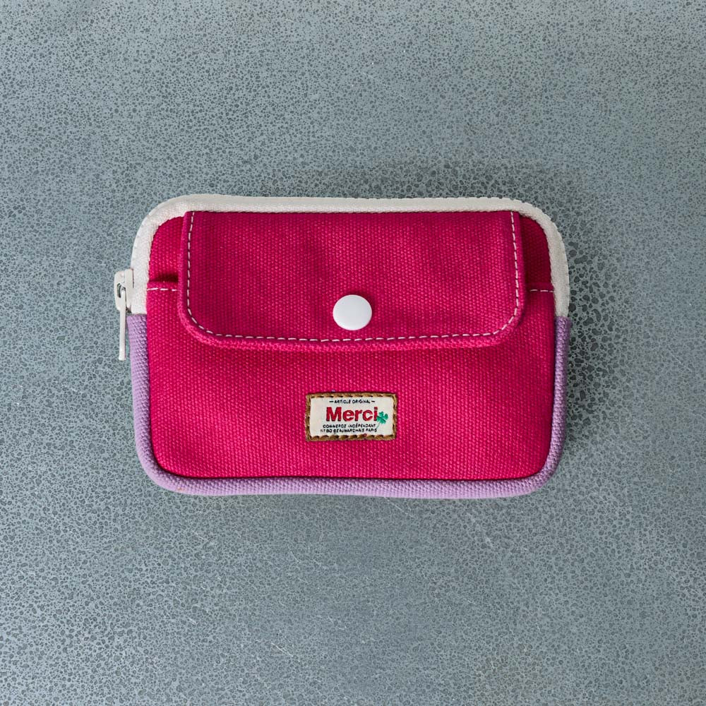 Merci - Porte Monnaie Candide - Fuchsia & Lila