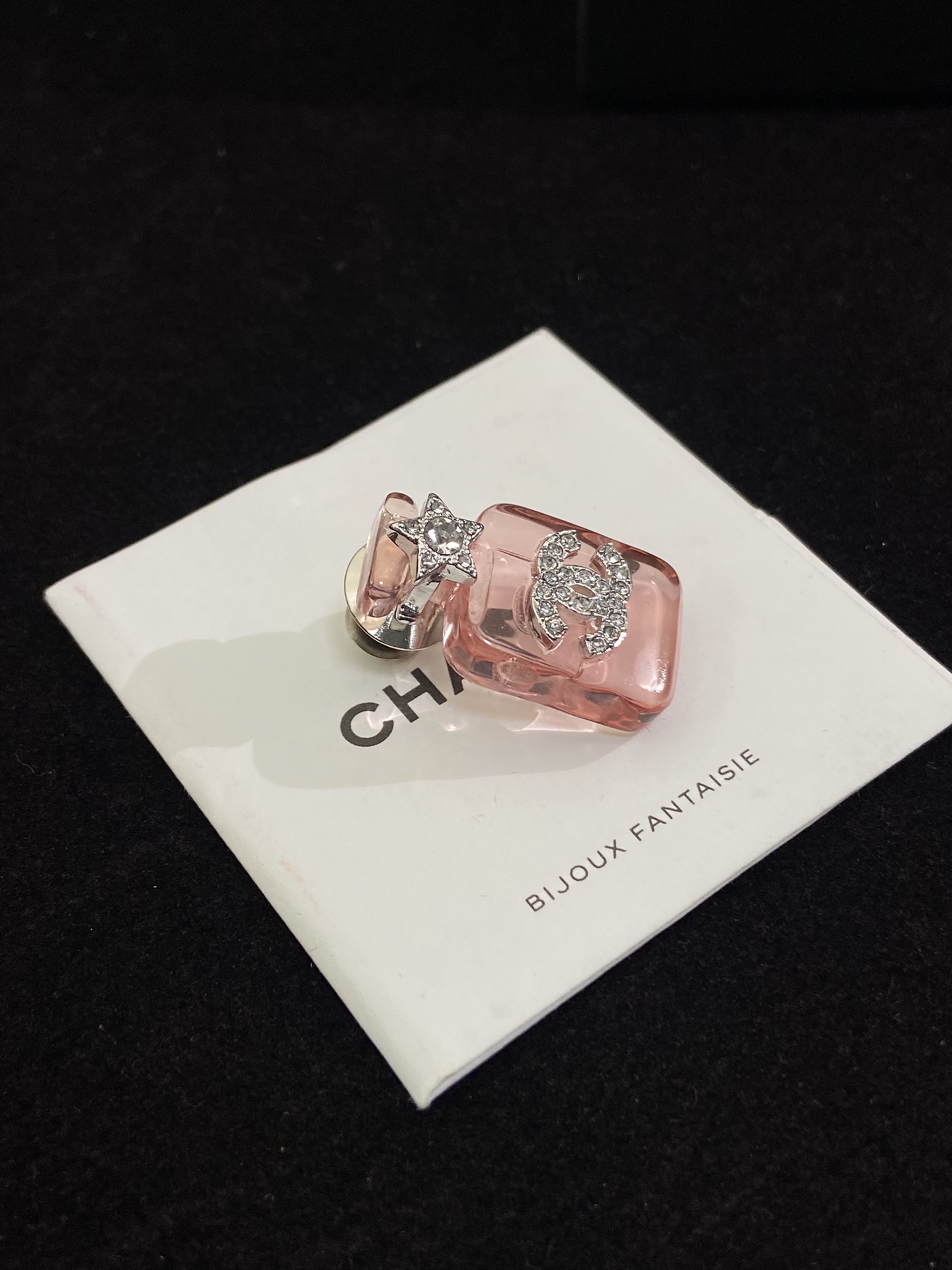 Chanel Pink Jelly Perfume Bottle Brooch - Original Replica Club