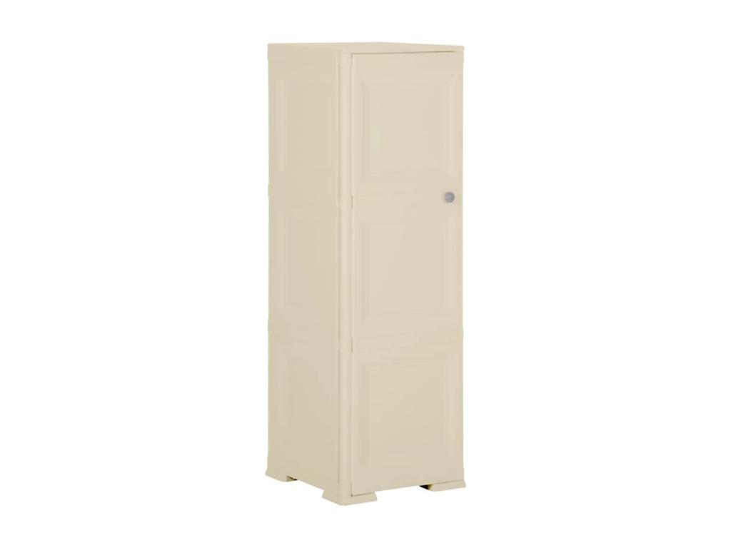 Armario de plástico diseño madera blanco angora 40x43x125 cm