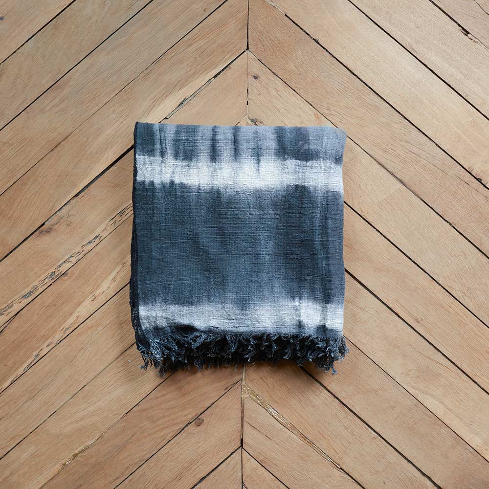 Plaid à franges en lin Jack