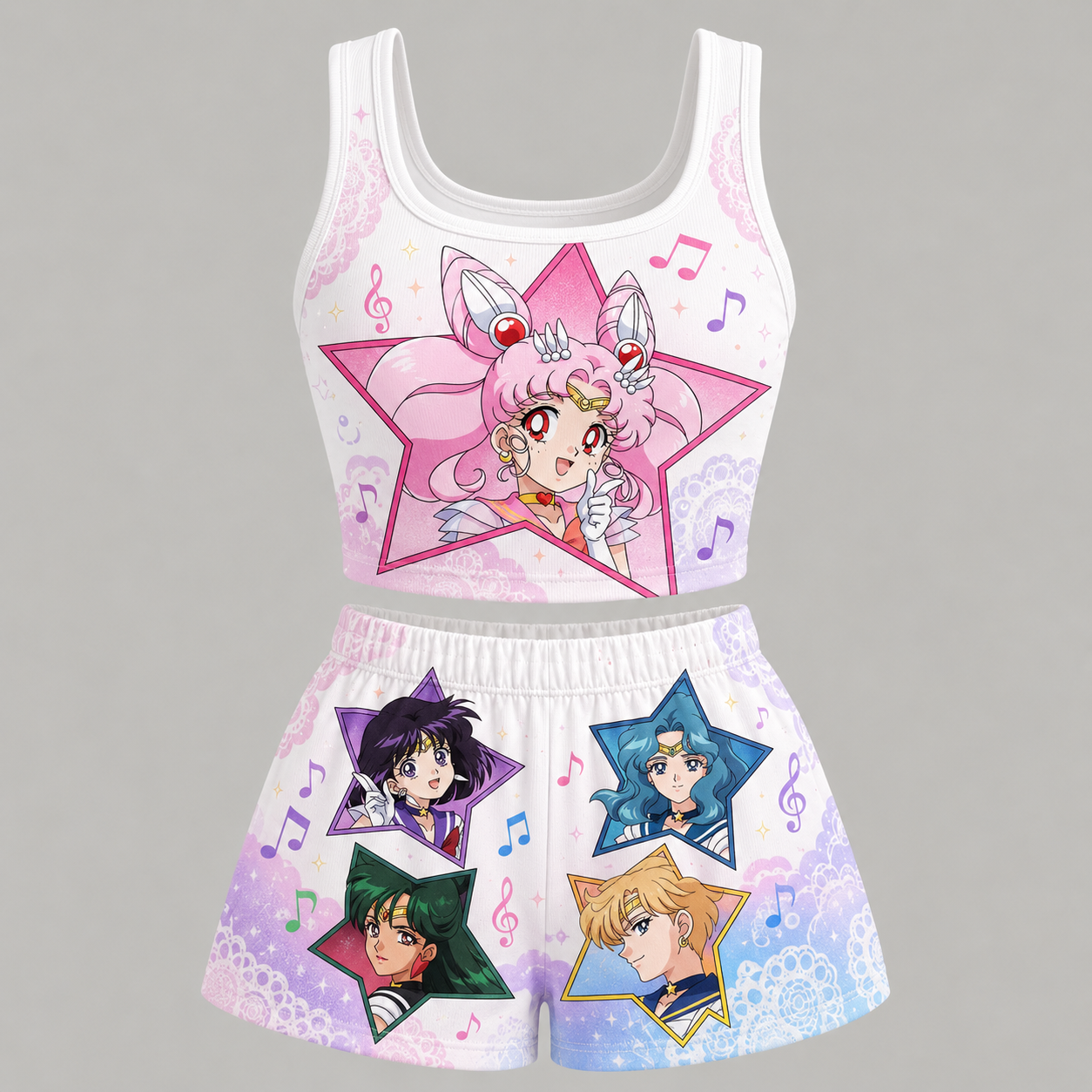 Sailor Moon Vest and shorts Two-Piece Set
