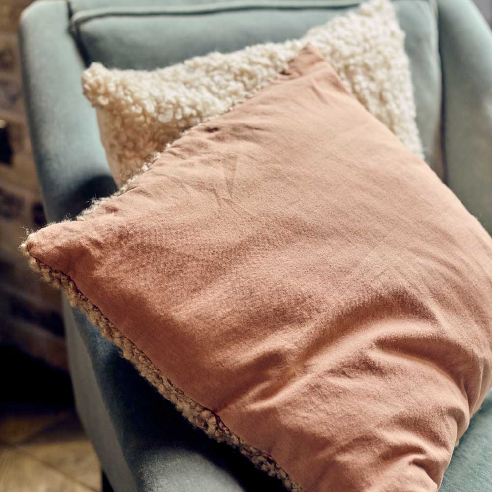 Maud Boucle Cushion, Taupe