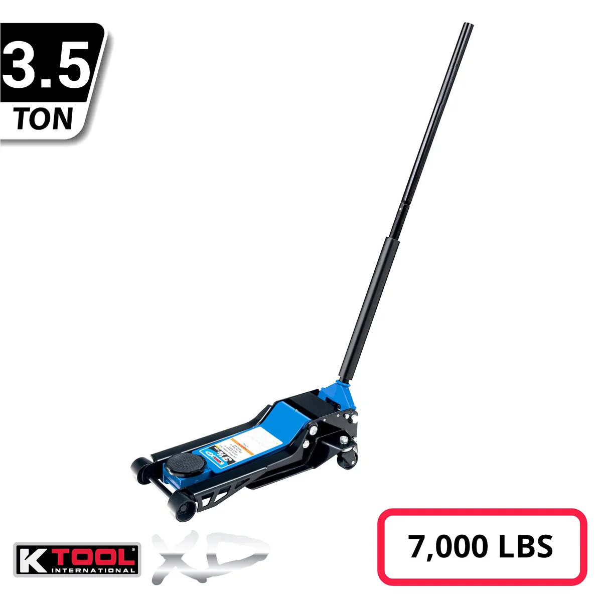 K-Tool INT022 3.5 Ton Low Profile Service Jack; Dual Pump Piston - Image 8