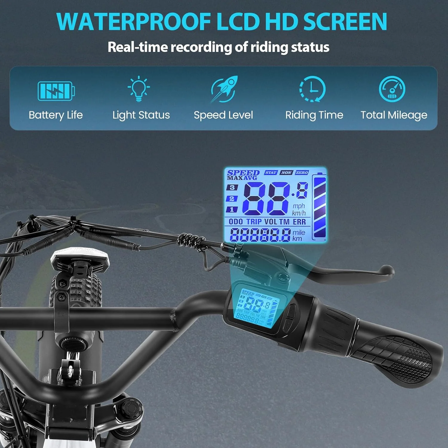 Caroma Peak 800W Foldable Adult Electric Scooter with 20-inch Wide Tires, 48V Battery, Basket, and Adjustable Seat