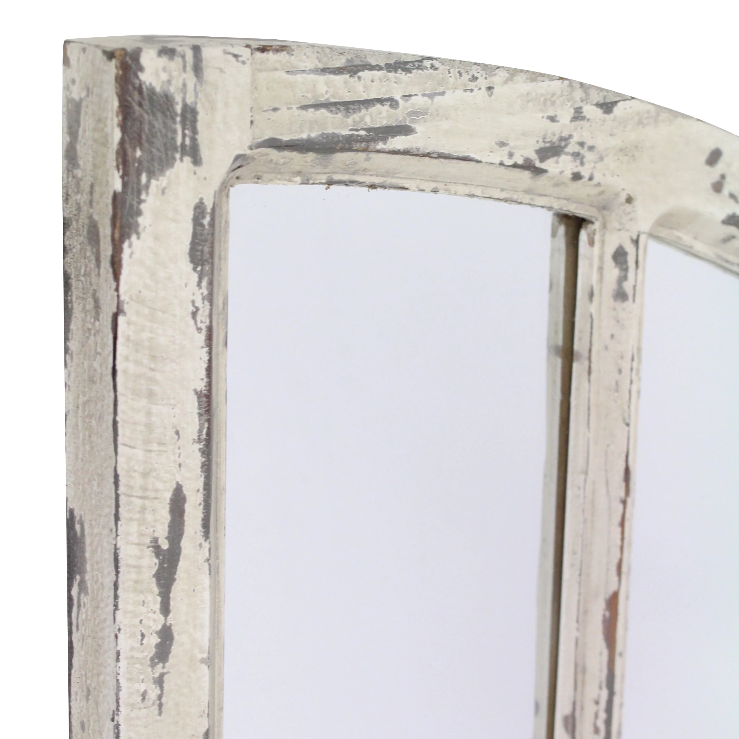 Jolene Arch Window Pane Mirrors Off-White 27" x 15" (Set of 2) by Aspire - Image 4