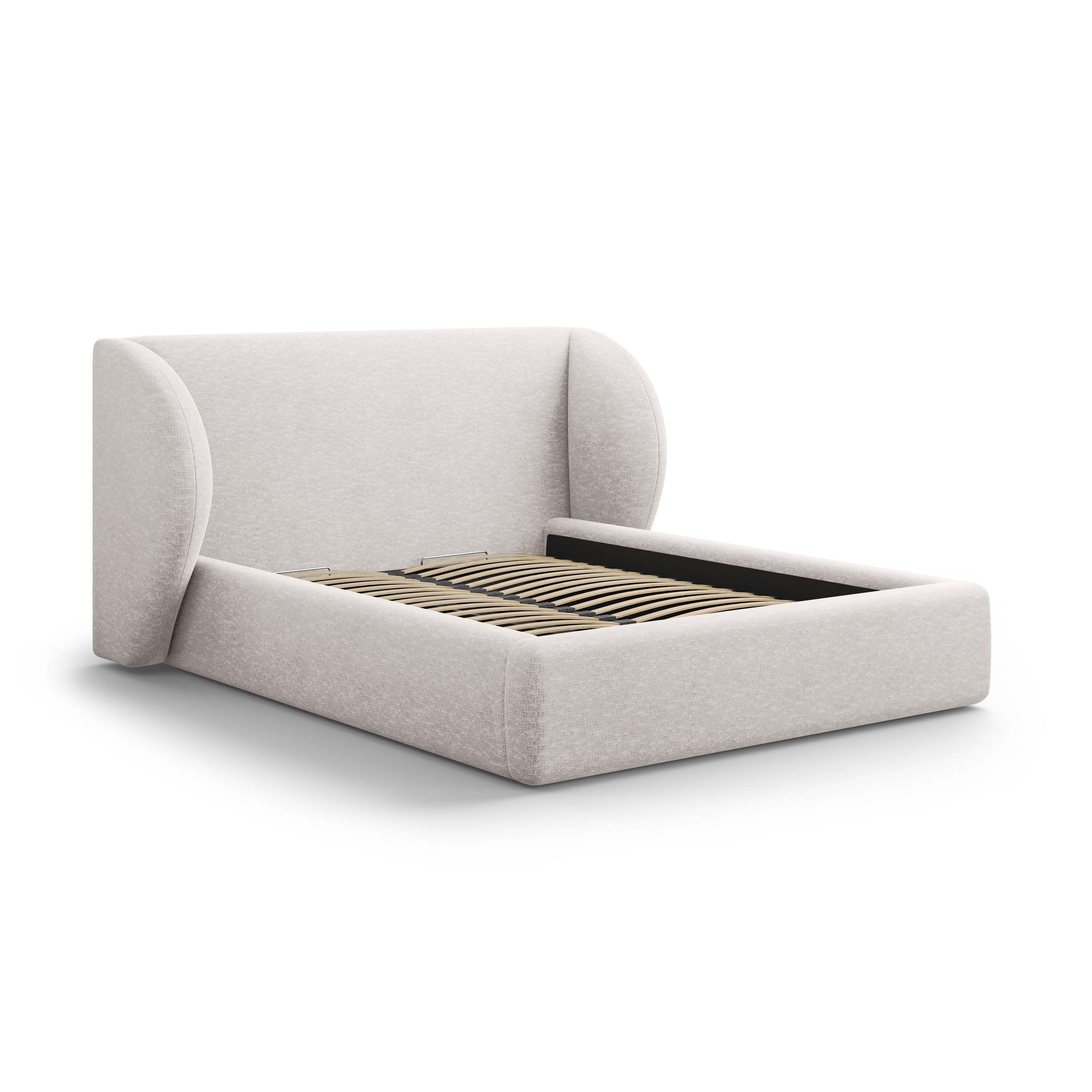Micadoni Bedframe Miley met Opbergruimte - 160 x 200 cm - Chenille - L