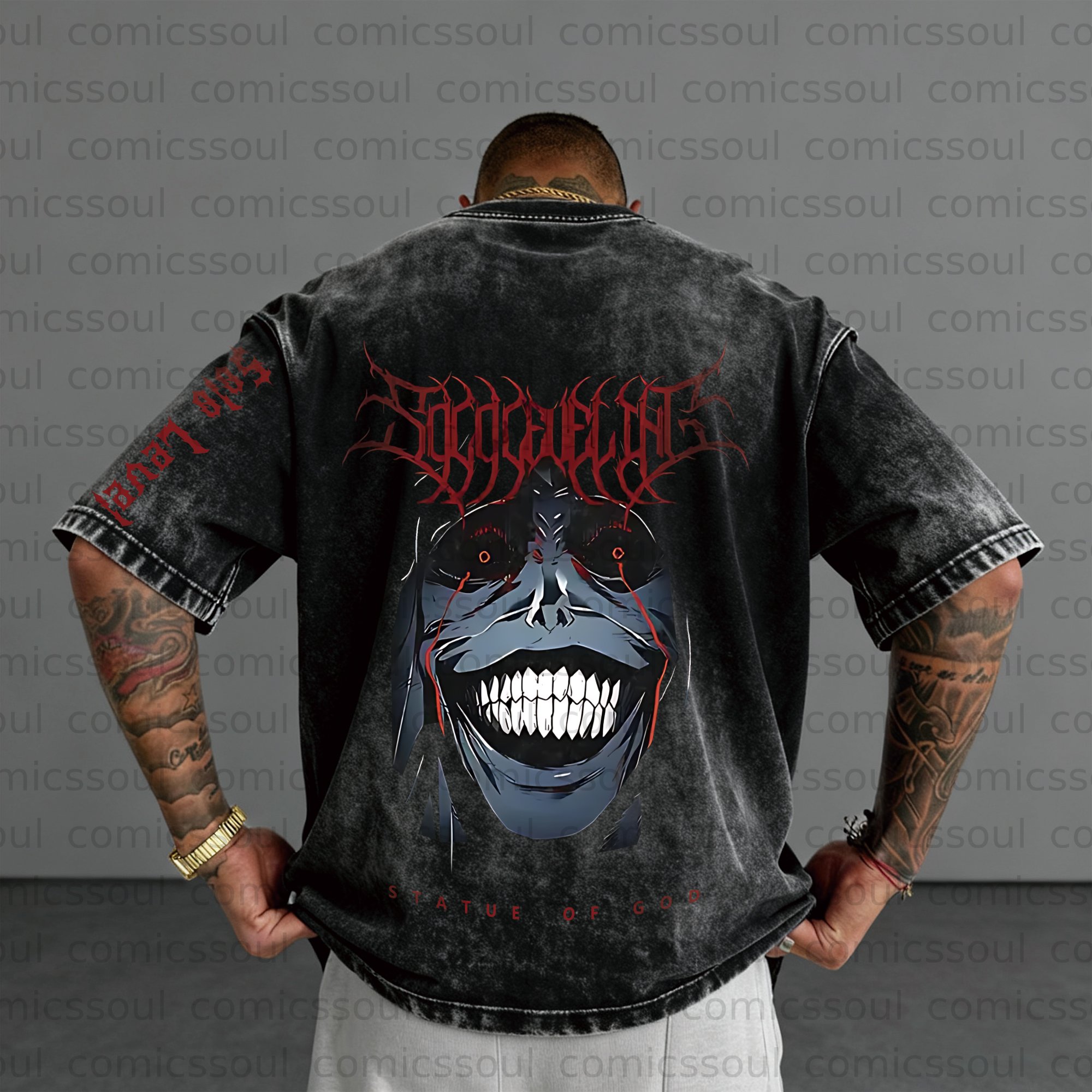 Unisex Anime Inspired Vintage Washed T-Shirt
