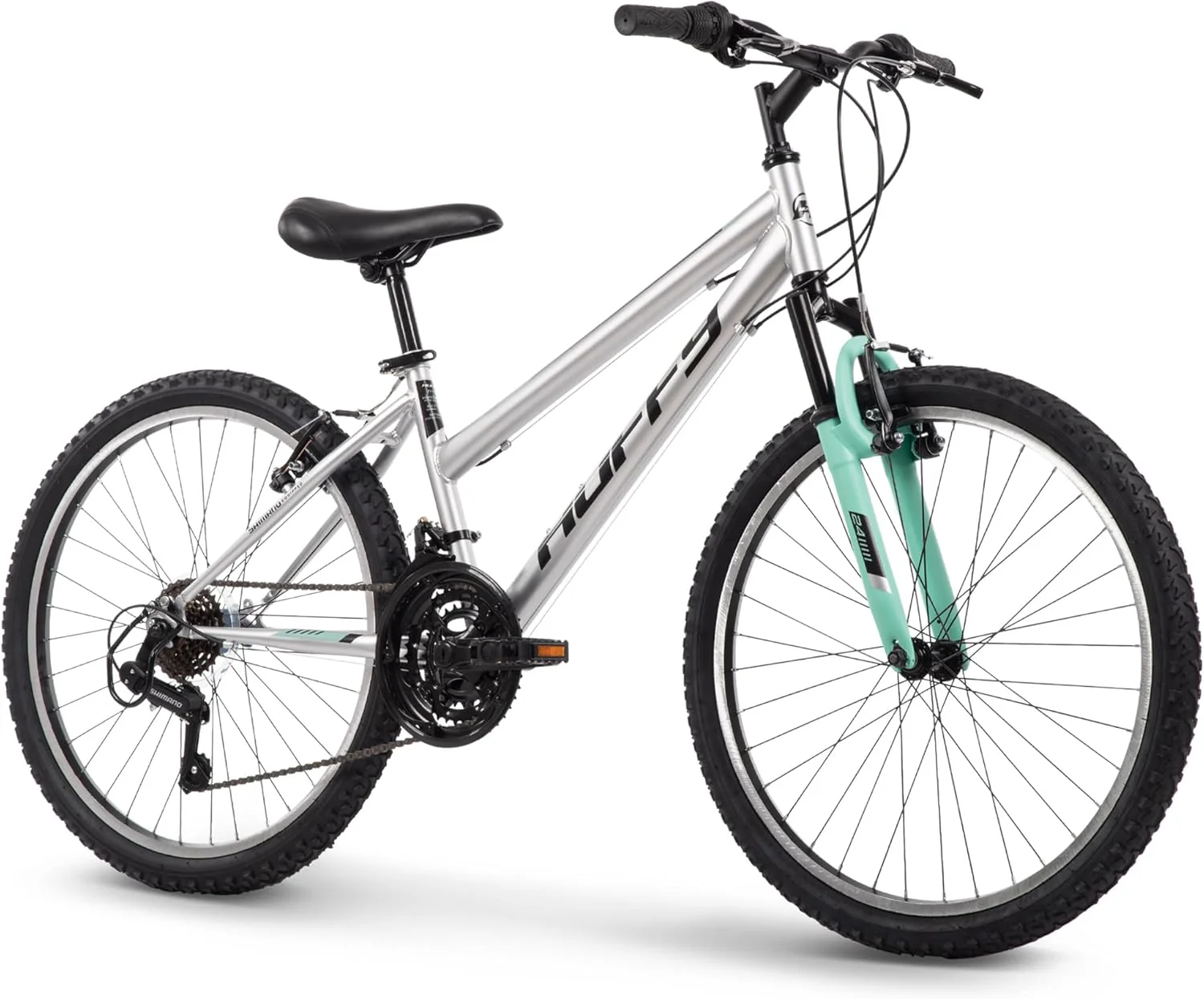 Huffy Stone Mountain Hardtail Mountain Bike for Boys/Girls/Men/Women, 20"/24"/26" Sizes, 6 or 21 Speed Shimano Twist Shifting, Front or Dual Suspension, Comfort Saddle, Sleek Colors
