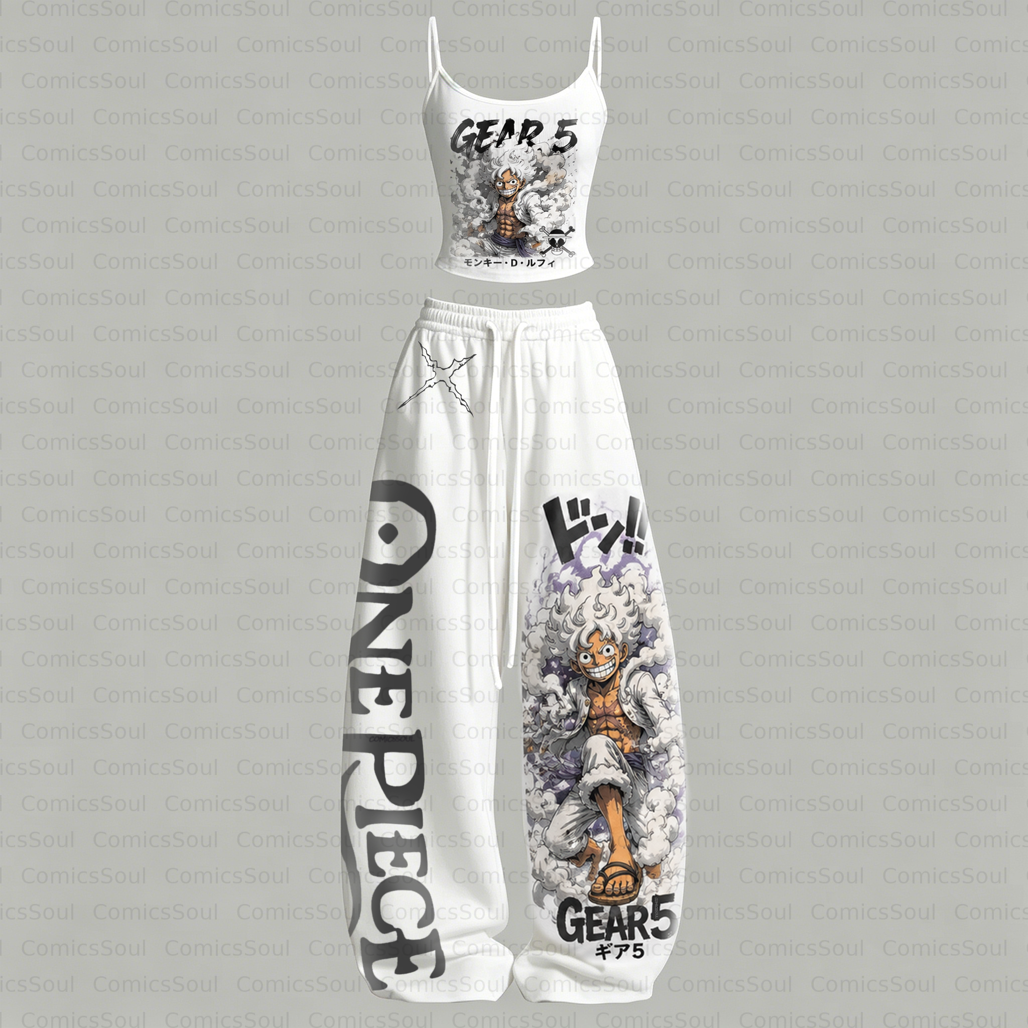 ONE PIECE Top & Elasticated Trousers Two-Piece Set