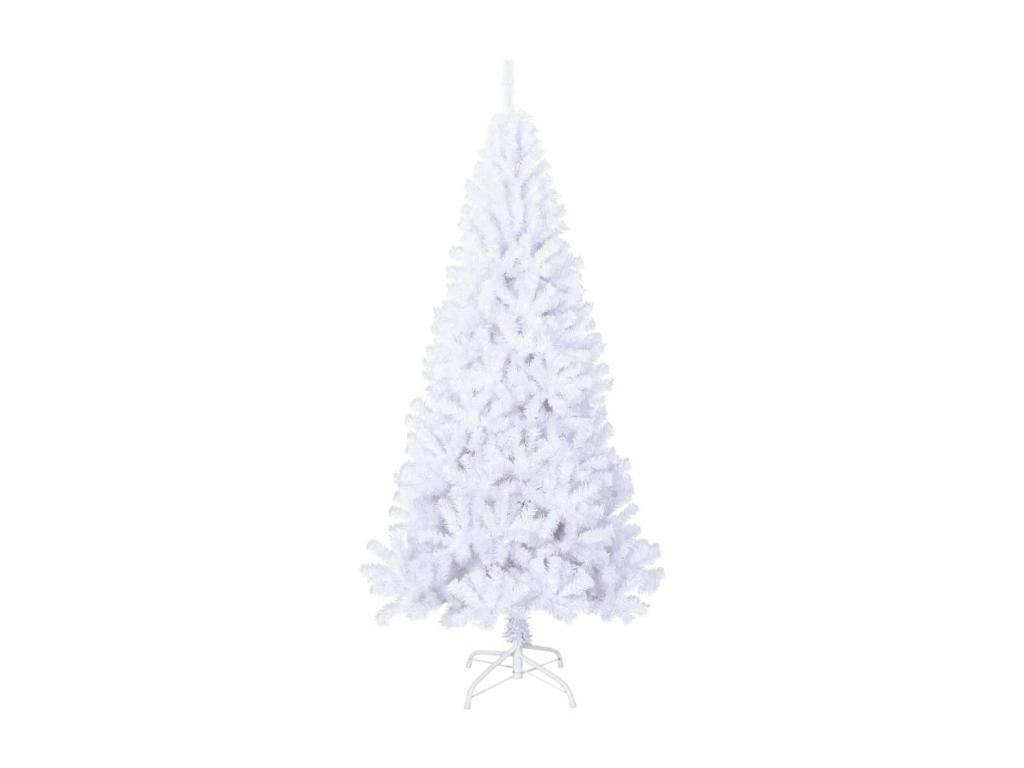 Árbol de Navidad artificial con ramas gruesas PVC blanco 180 cm