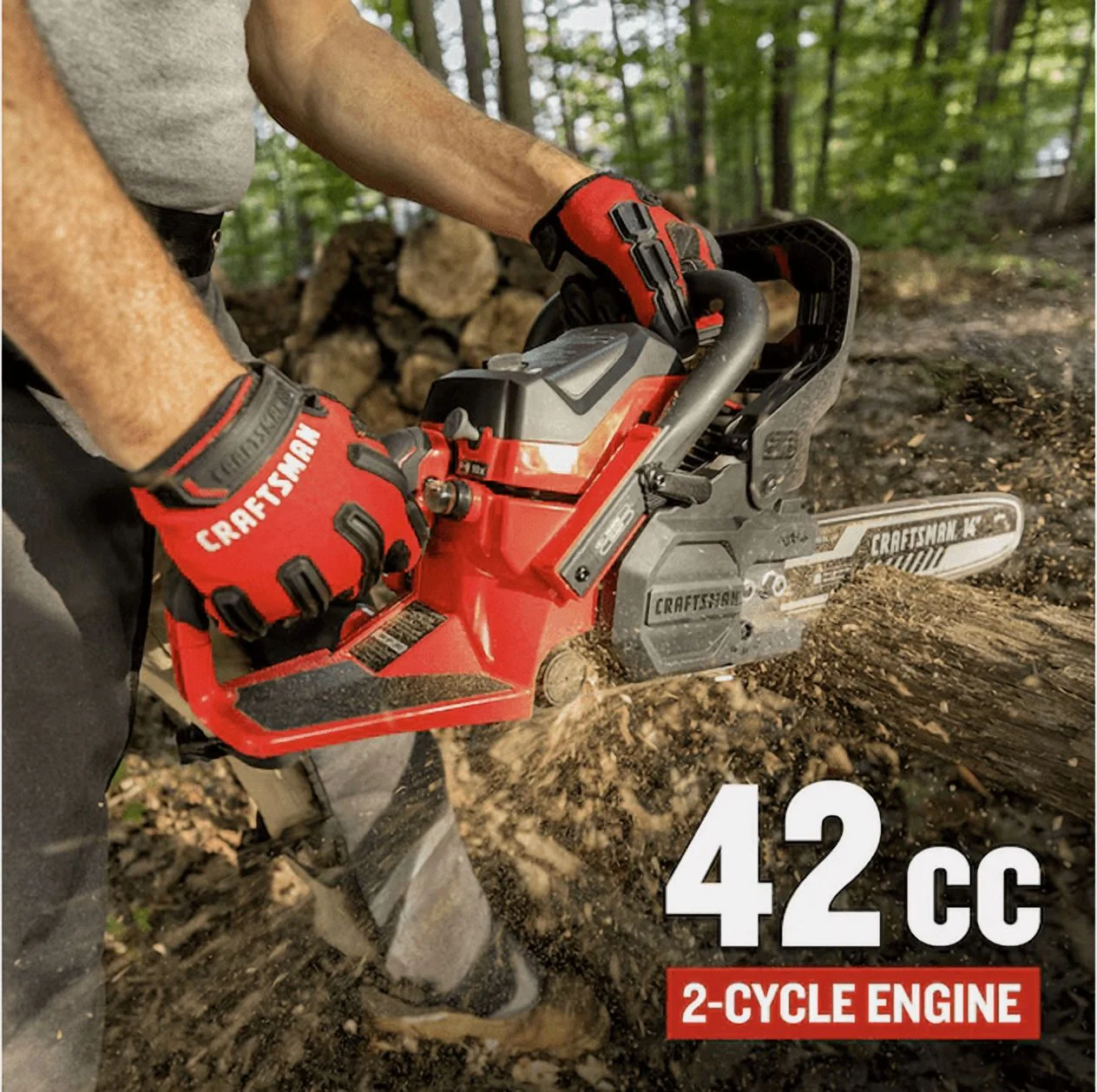 Craftsman S1450 CMXGSAMY42N4 42cc 2-Cycle 14" Gas Chainsaw - Image 6