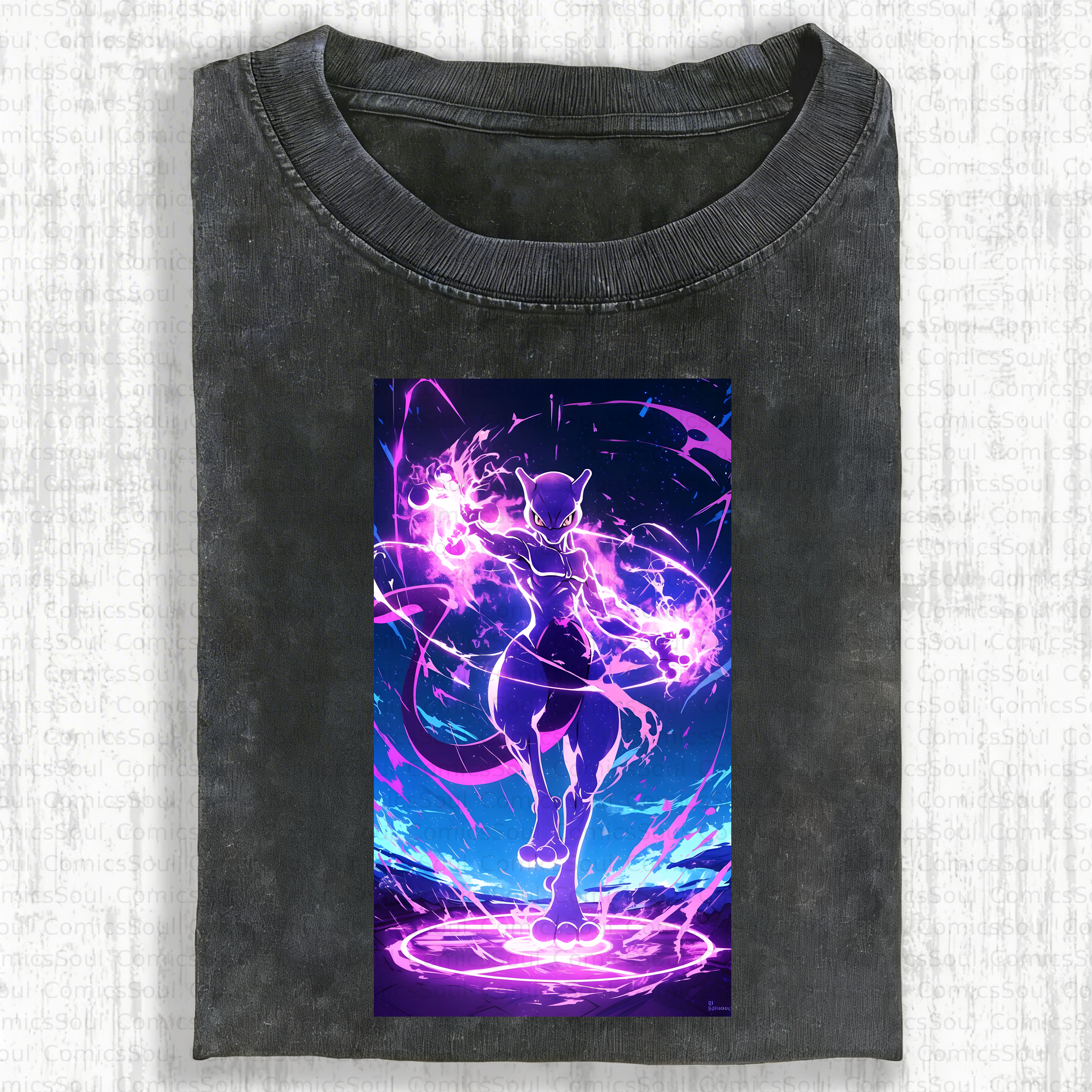 Unisex Anime Inspired Vintage Washed T-Shirt