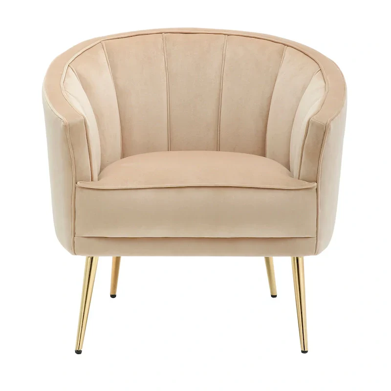 Randolf Velvet Accent Chair in Silver Orchid