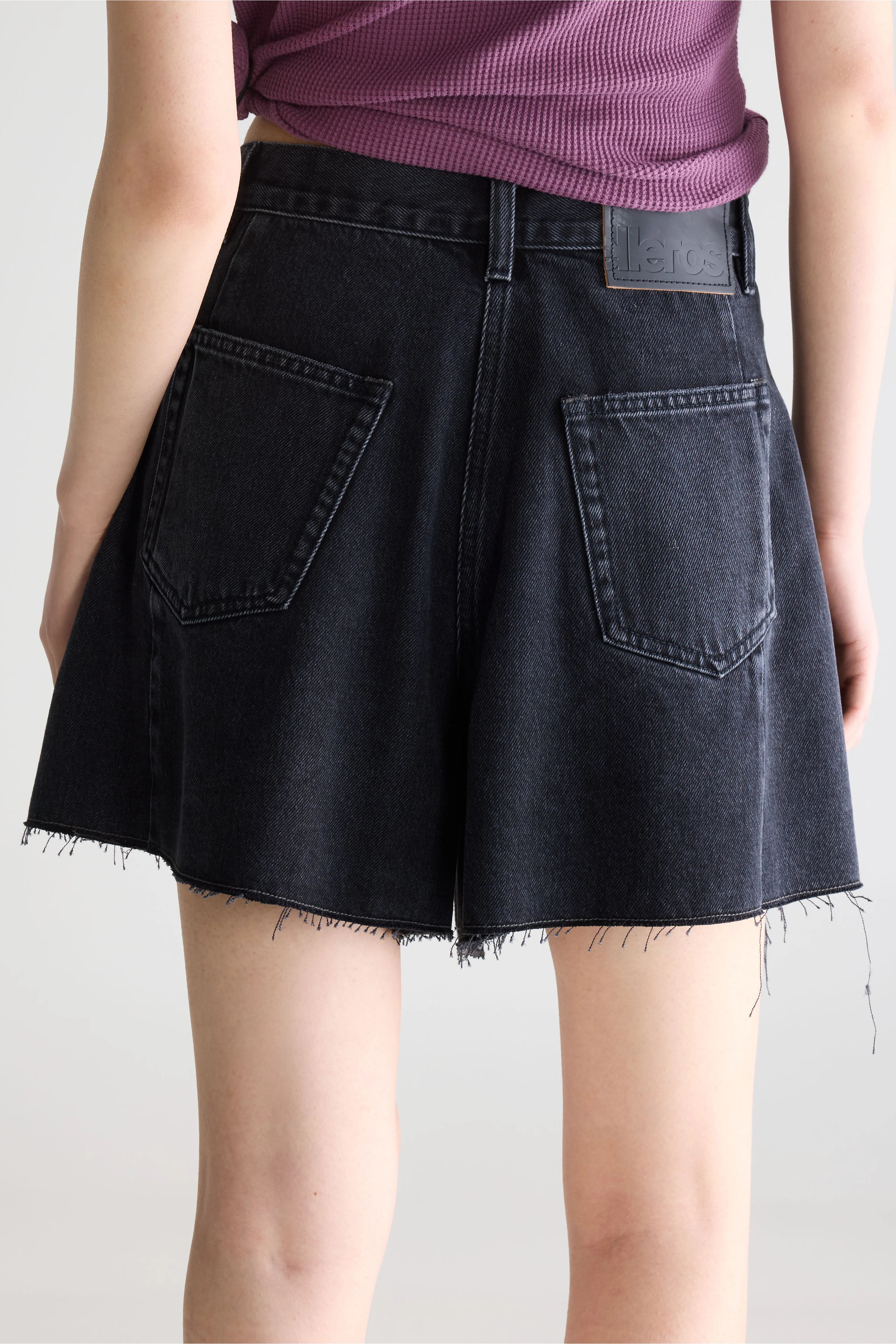Bellerose Presley wide denim shorts (261 / W / USED BLACK)