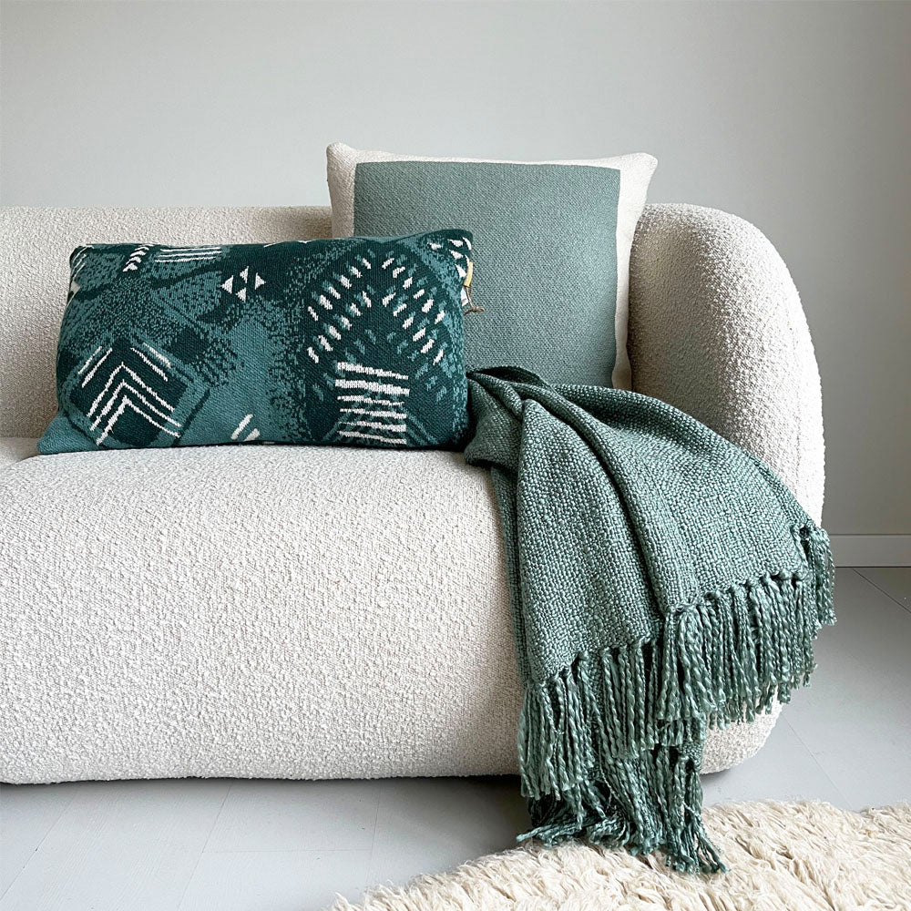 Malagoon Solid Poster Sierkussen 50 x 50 cm - Saliegroen