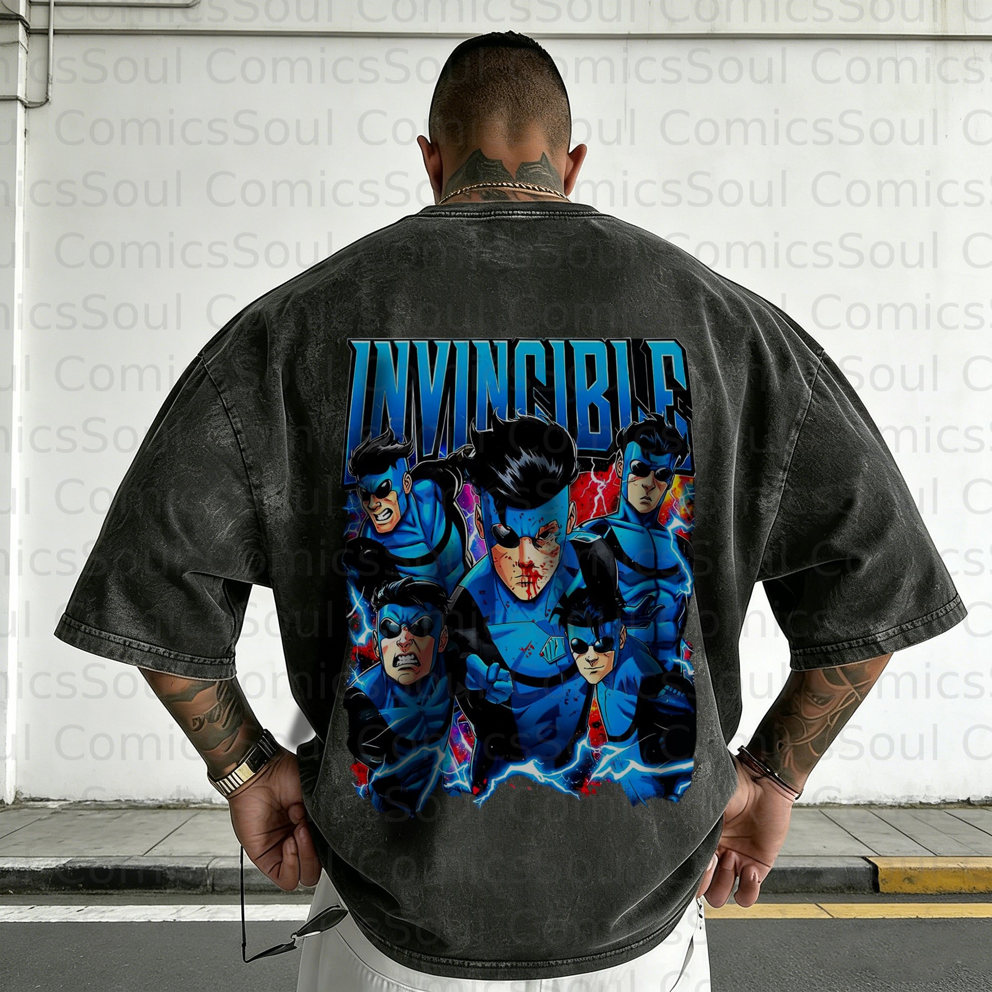 Unisex Anime Inspired Vintage Washed T-Shirt