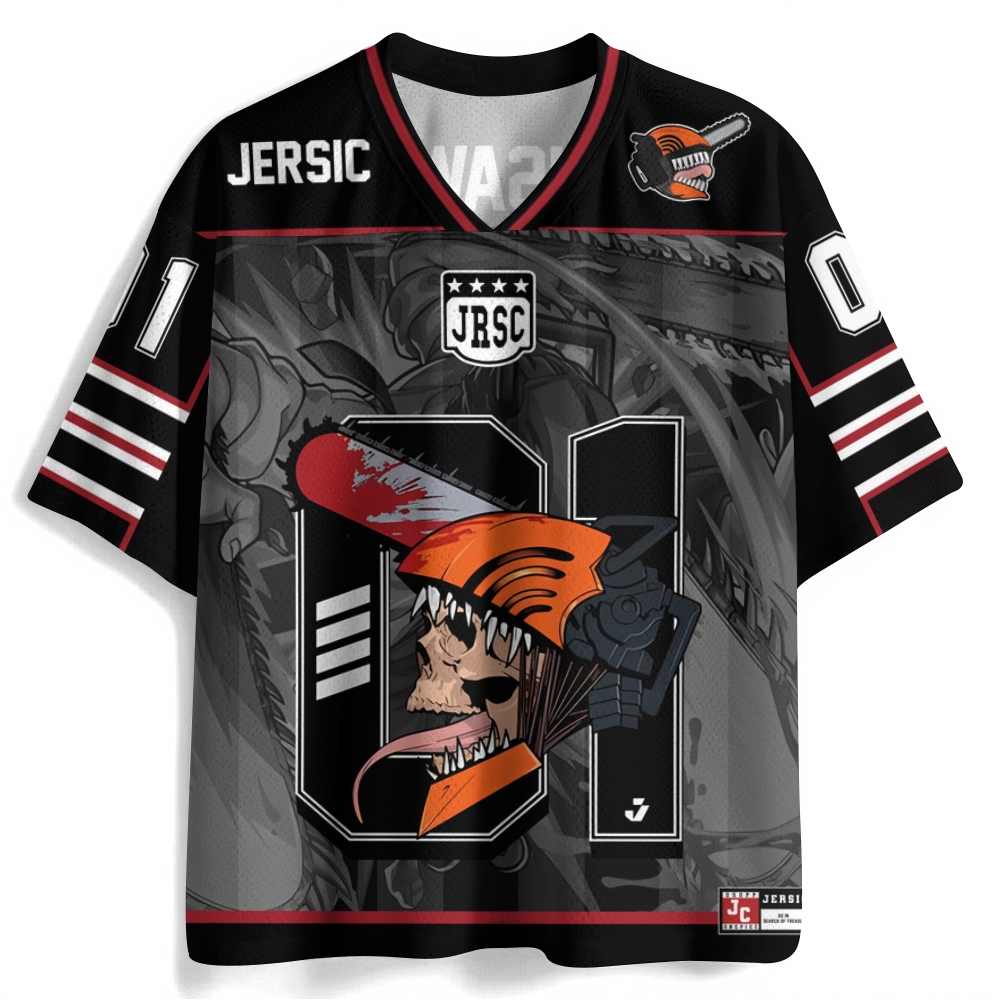 Chainsaw Man Anime Football Jersey