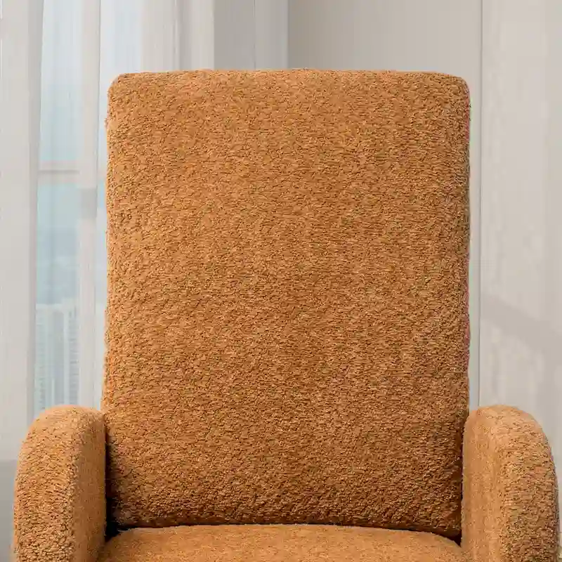 Ergonomic High Back Rocking Chair with Adjustable Footrest