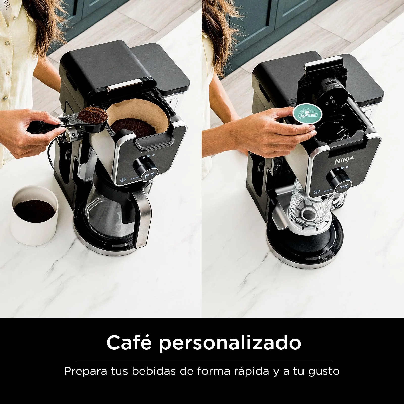 Ninja Drip Coffee Maker With K Cup Combo, DualBrew Pro Specialty Coffee System, Coffee Machine Compatible with K-Cup Pods, 12 Cup Single Serve Coffee Makers with Paper Filter, CFP301 Frother? F - Image 8